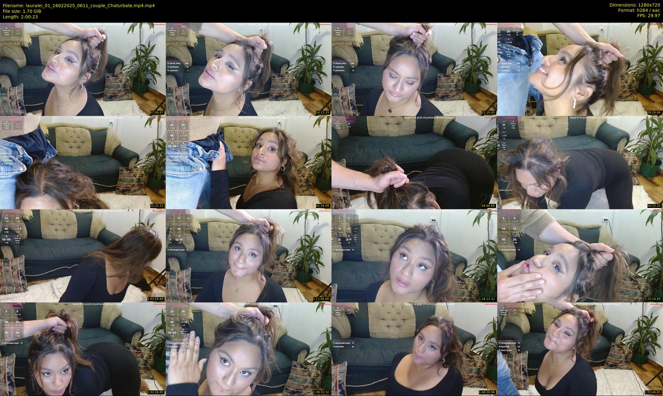 lauralei_01 — 121 minute Chaturbate couple cam show recording, 720p, Feb 16, 2025