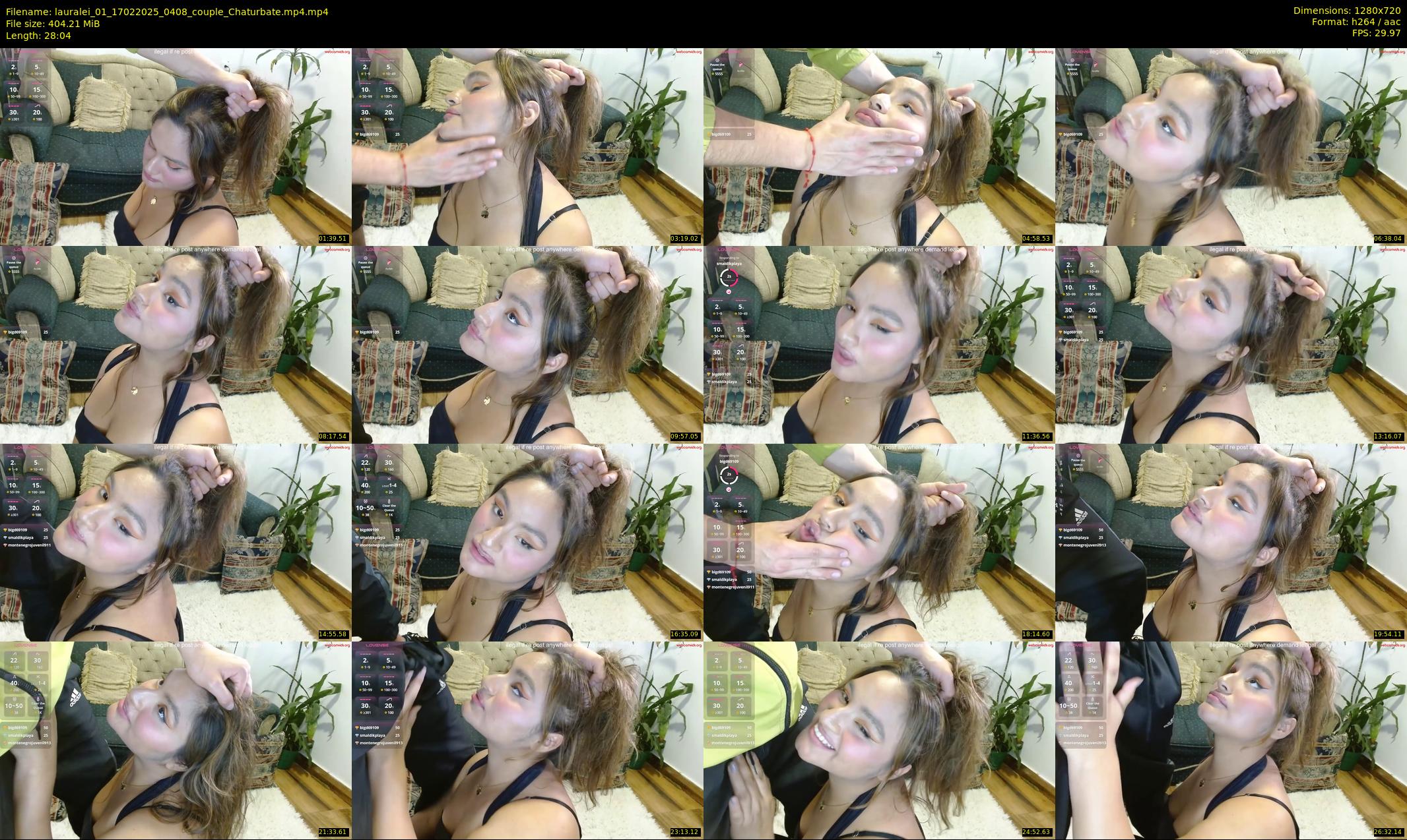 lauralei_01 — 29 minute Chaturbate couple cam show recording, 720p, Feb 17, 2025