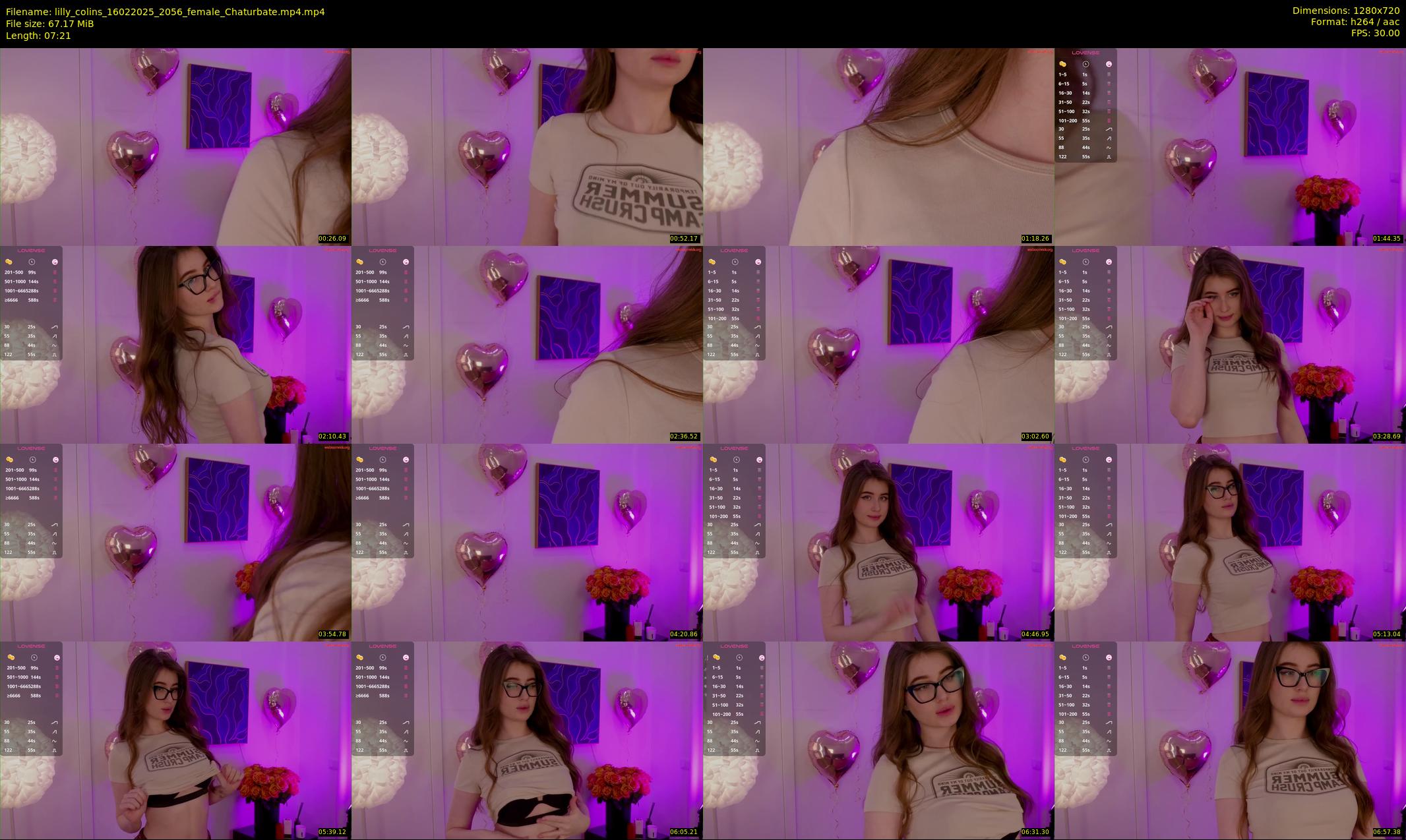 lilly_colins — 8 minute Chaturbate female cam show recording, 720p, Feb 16, 2025