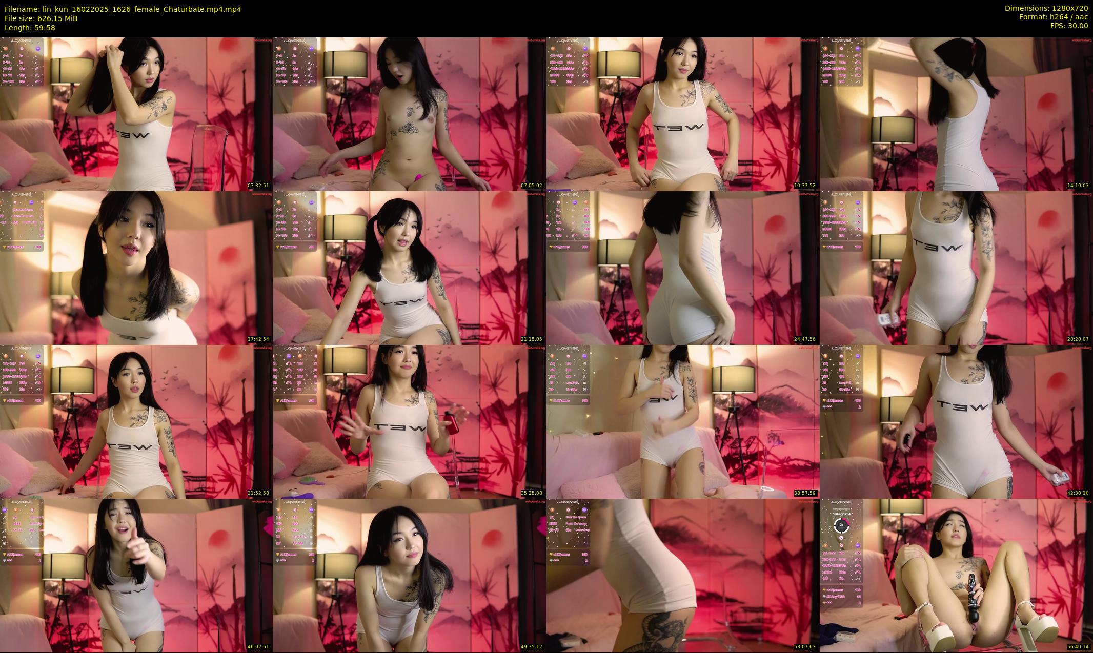 lin_kun — 60 minute Chaturbate female cam show recording, 720p, Feb 16, 2025
