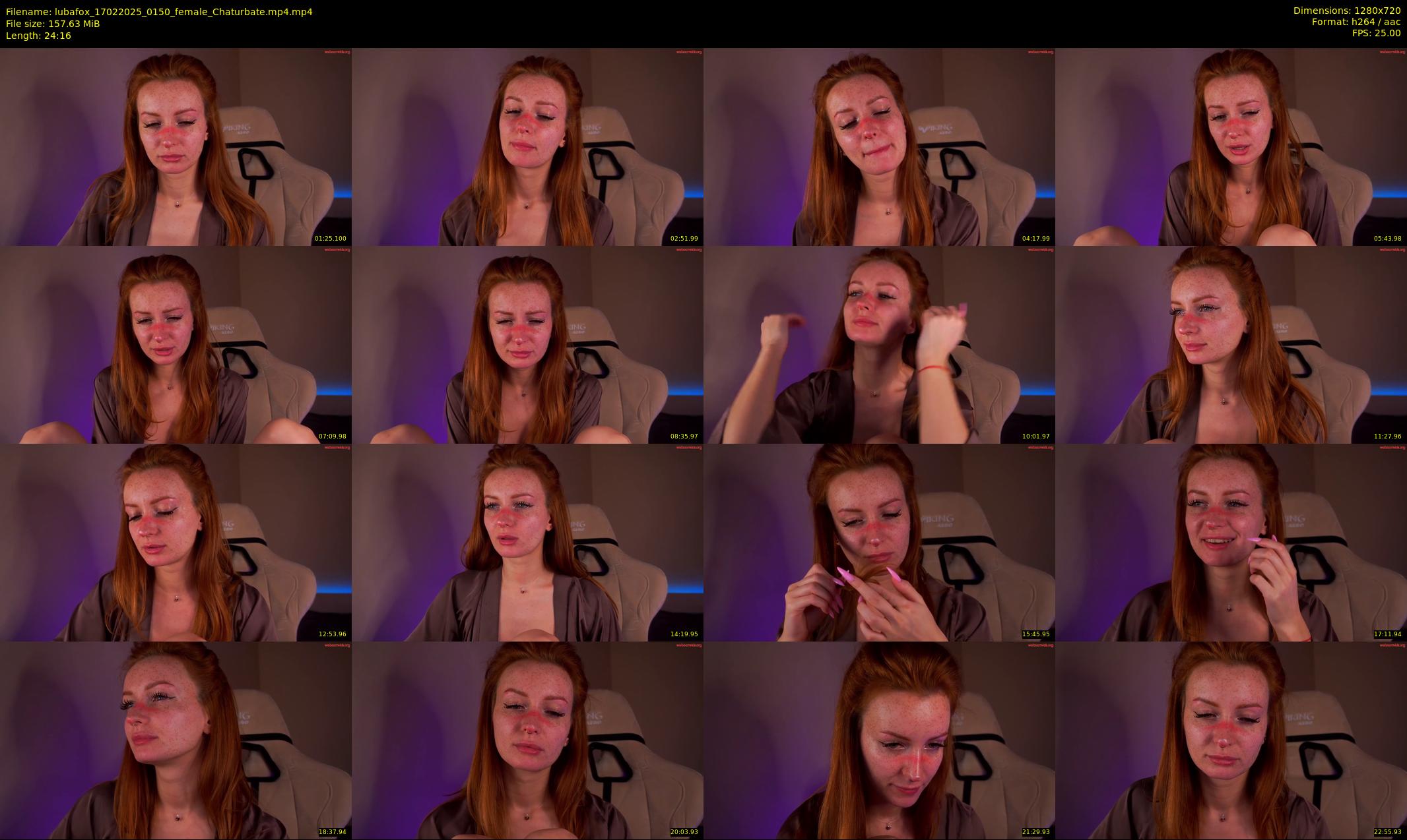 lubafox — 25 minute Chaturbate female cam show recording, 720p, Feb 17, 2025