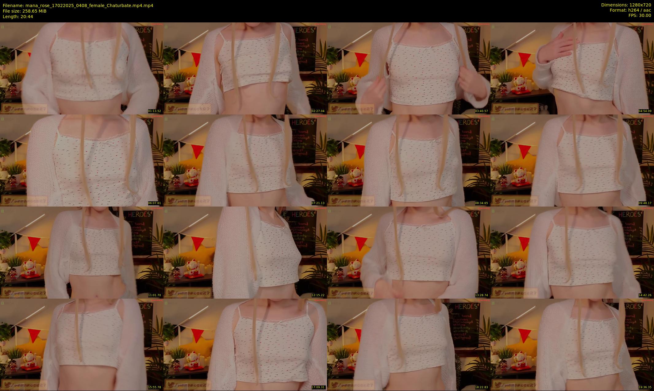 mana_rose — 21 minute Chaturbate female cam show recording, 720p, Feb 17, 2025