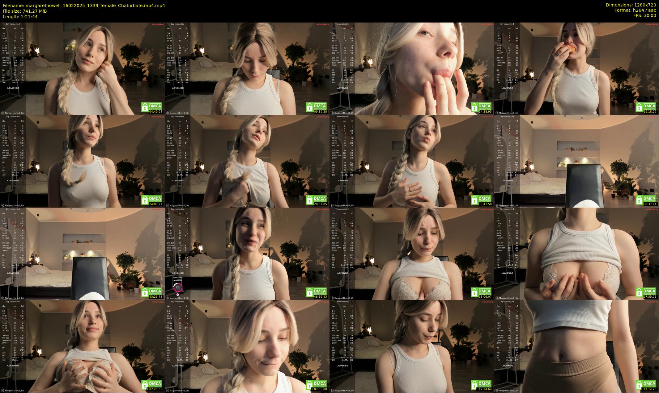 margarethowell — 82 minute Chaturbate female cam show recording, 720p, Feb 16, 2025