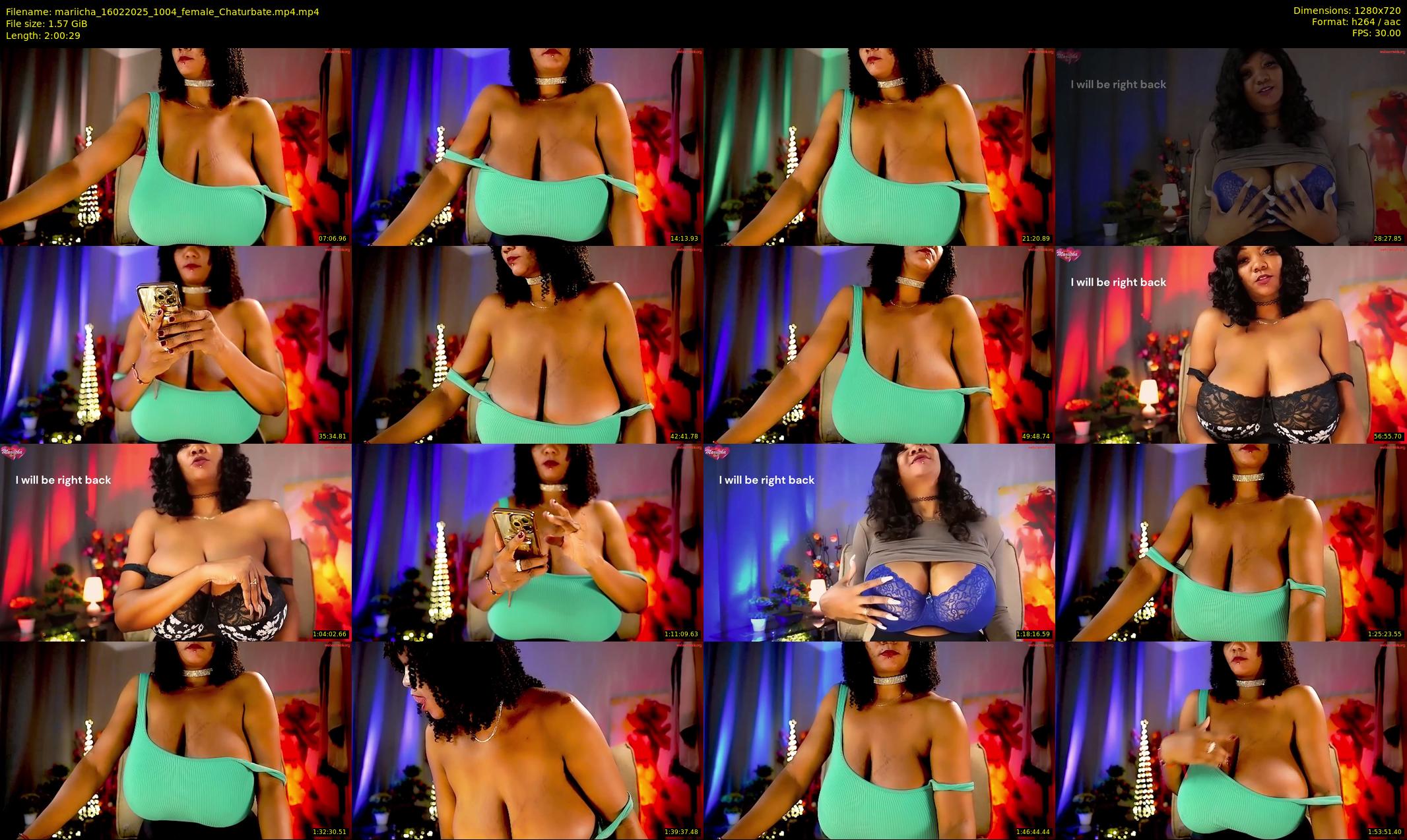 mariicha — 121 minute Chaturbate female cam show recording, 720p, Feb 16, 2025