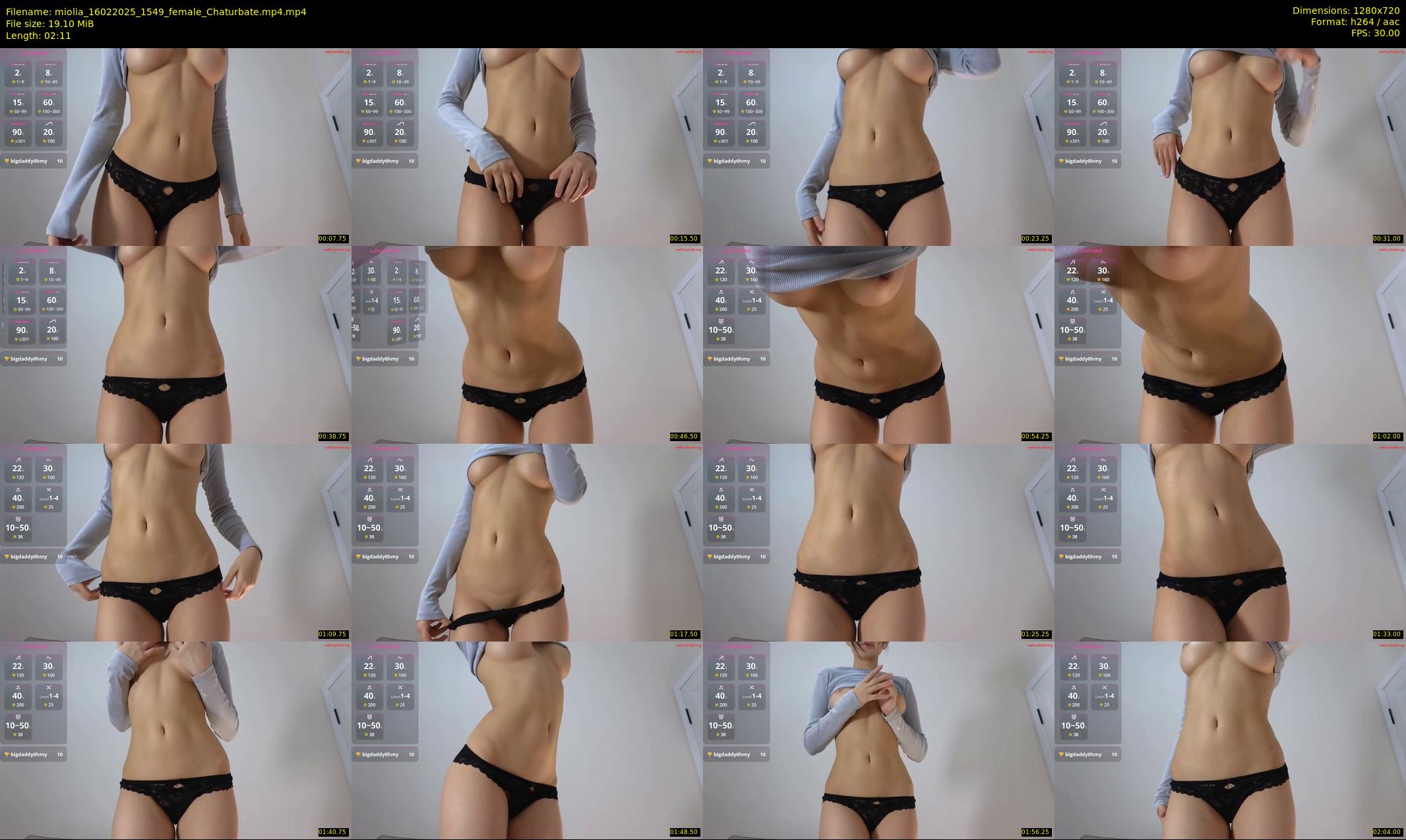 miolia — 3 minute Chaturbate female cam show recording, 720p, Feb 16, 2025