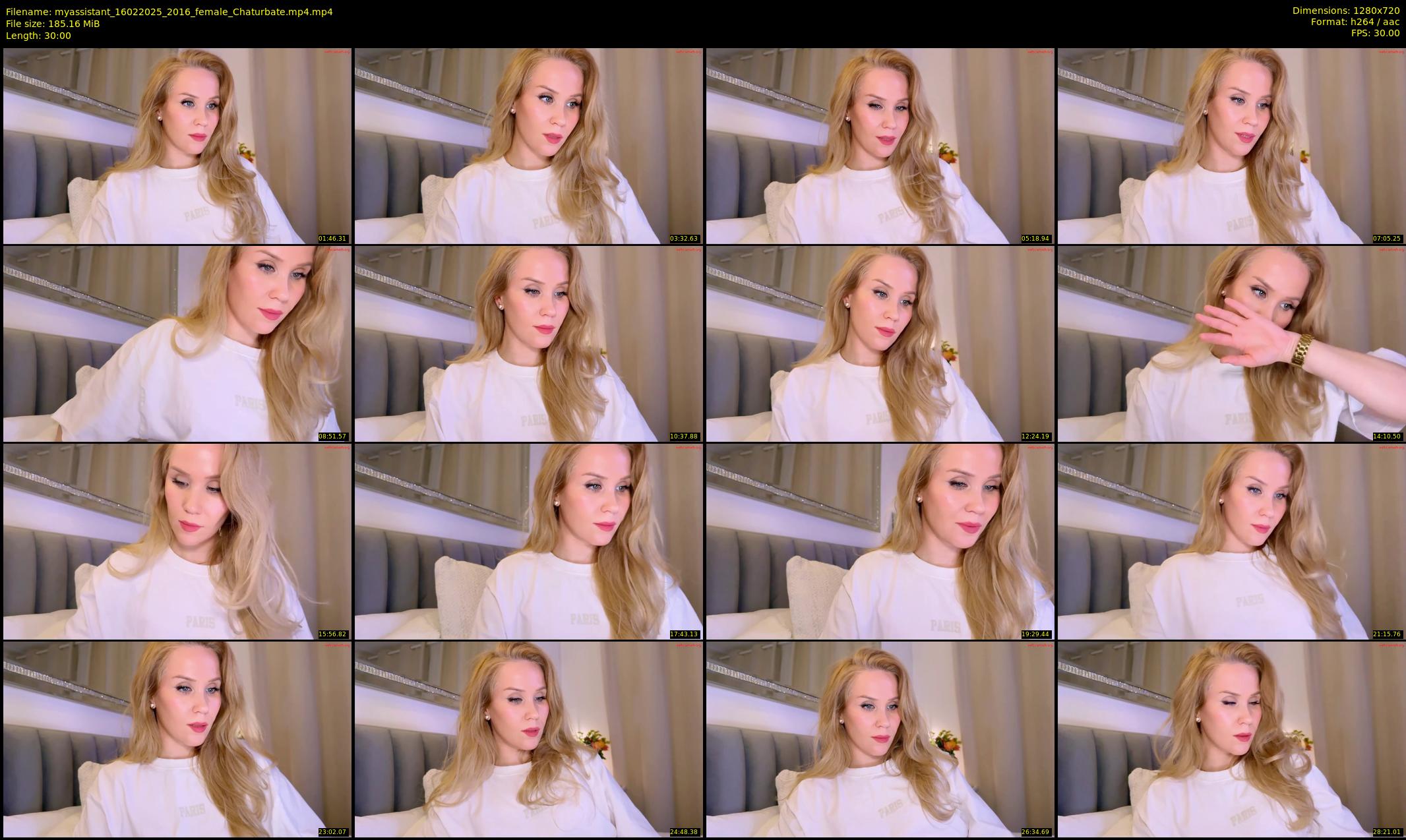 myassistant — 30 minute Chaturbate female cam show recording, 720p, Feb 16, 2025