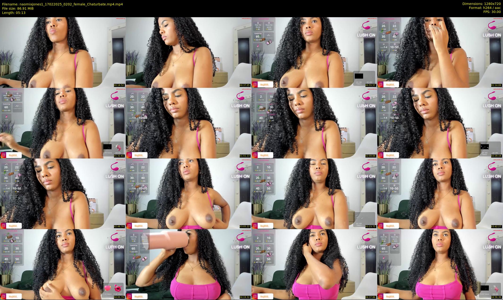 naomixjones1 — 6 minute Chaturbate female cam show recording, 720p, Feb 17, 2025