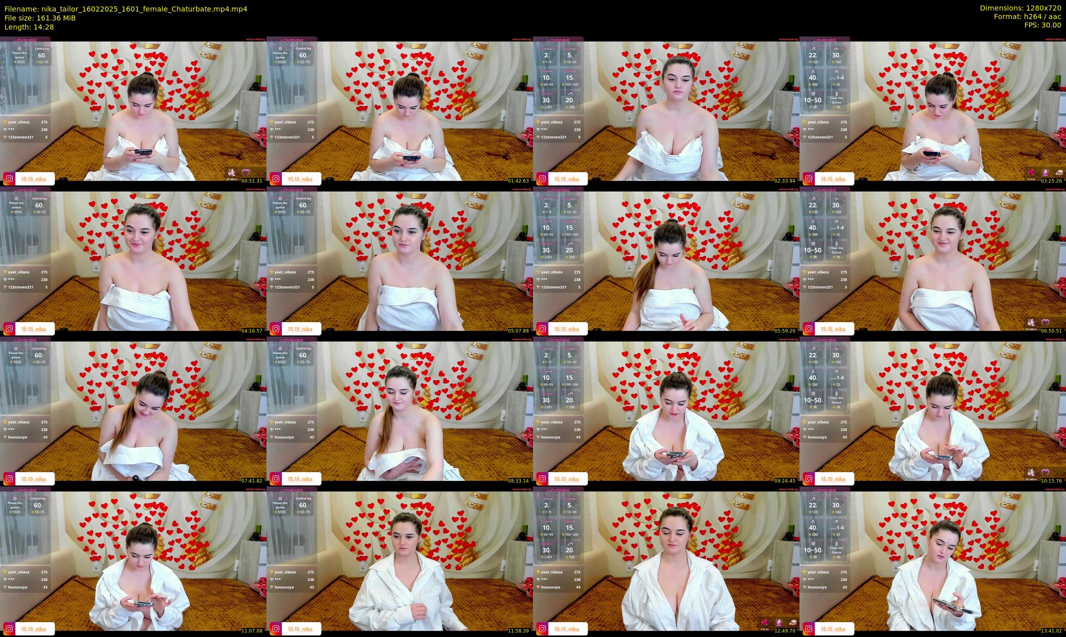 nika_tailor — 15 minute Chaturbate female cam show recording, 720p, Feb 16, 2025
