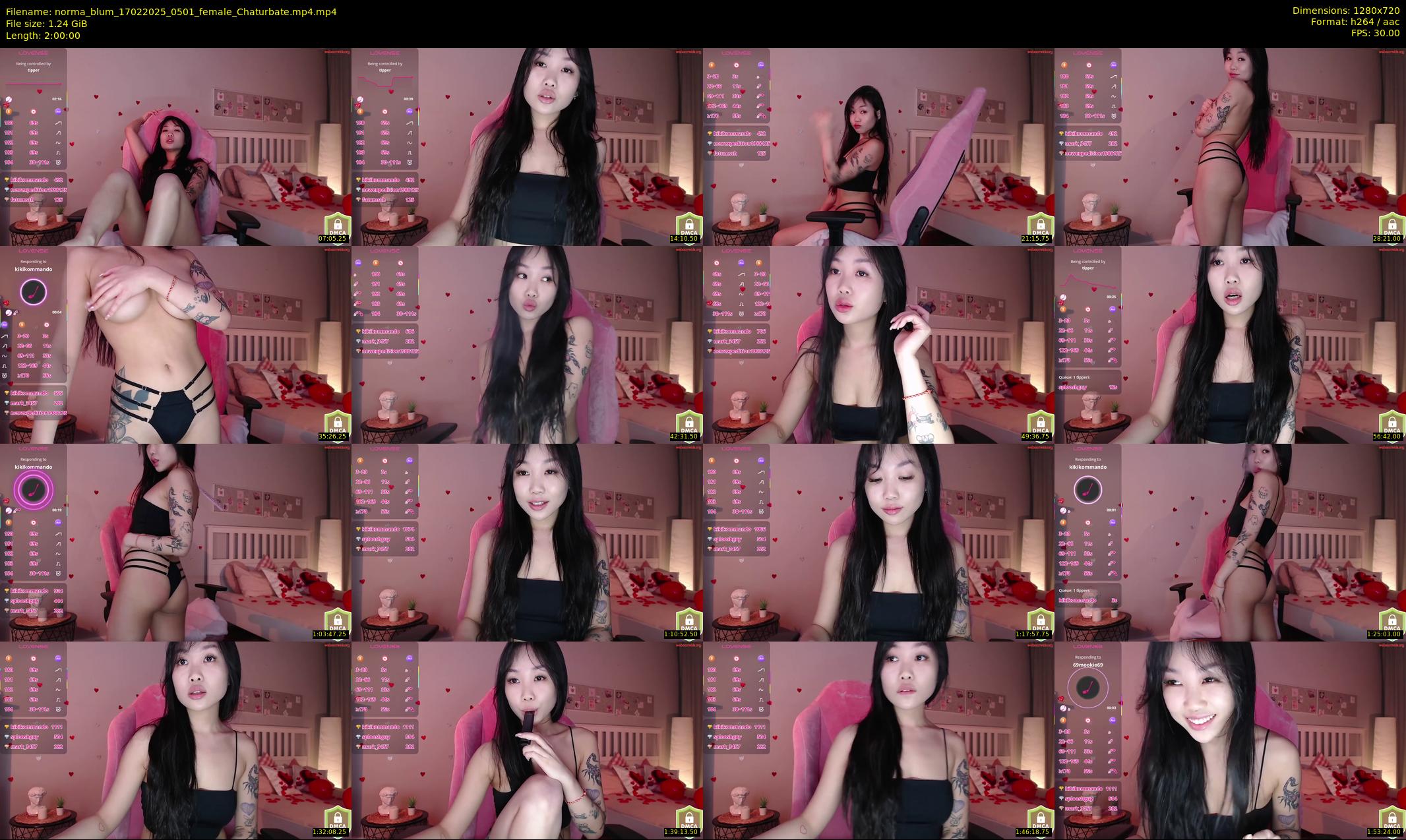 norma_blum — 120 minute Chaturbate female cam show recording, 720p, Feb 17, 2025