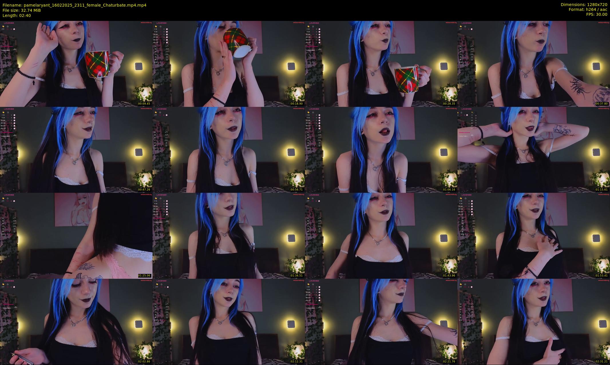 pamelaryant — 3 minute Chaturbate female cam show recording, 720p, Feb 16, 2025
