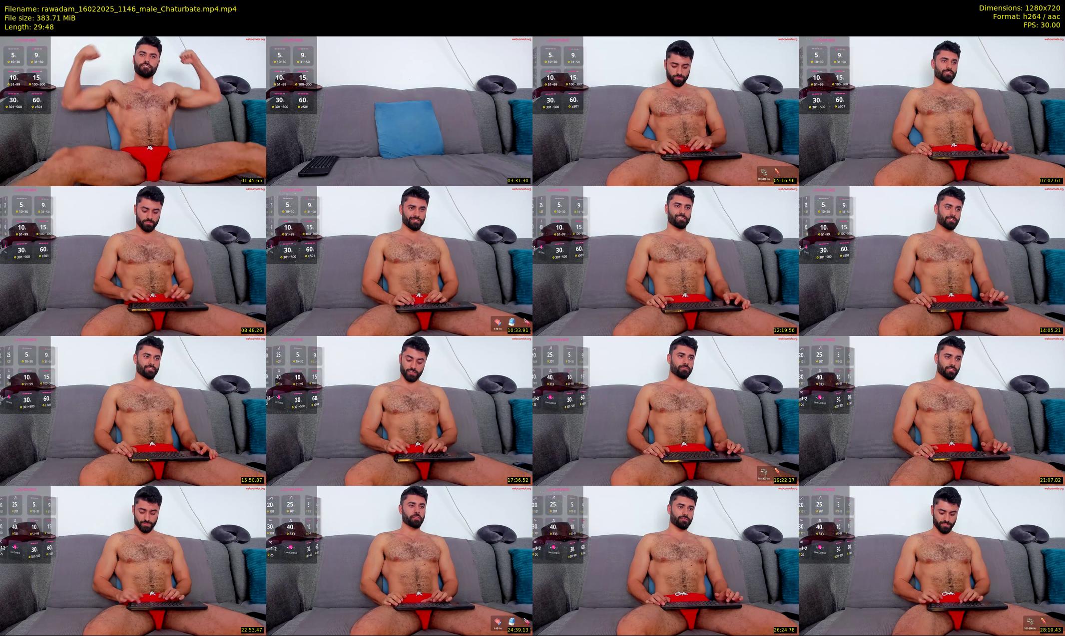 rawadam — 30 minute Chaturbate male cam show recording, 720p, Feb 16, 2025