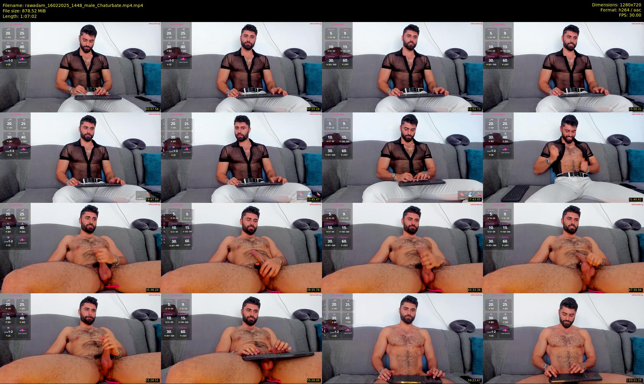 rawadam — 68 minute Chaturbate male cam show recording, 720p, Feb 16, 2025