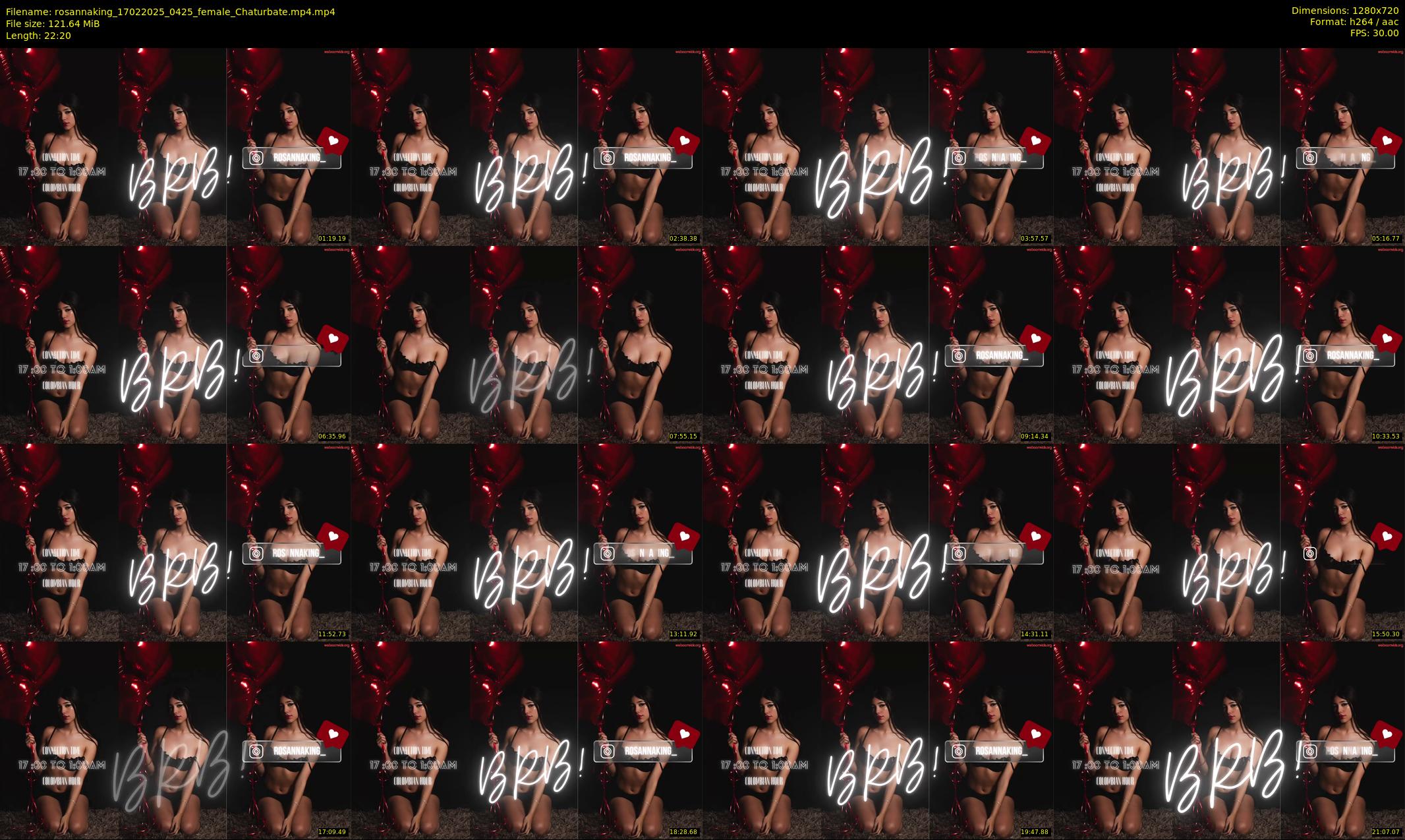 rosannaking — 23 minute Chaturbate female cam show recording, 720p, Feb 17, 2025