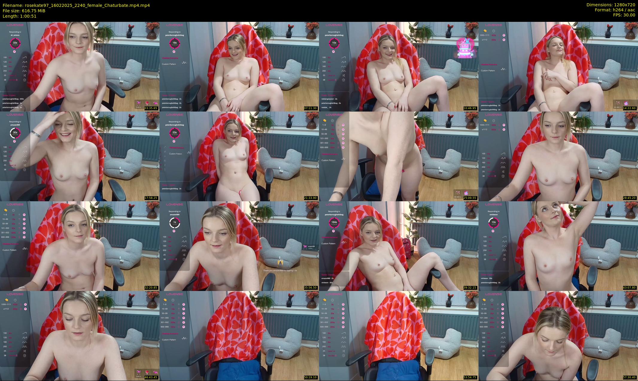 rosekate97 — 61 minute Chaturbate female cam show recording, 720p, Feb 16, 2025