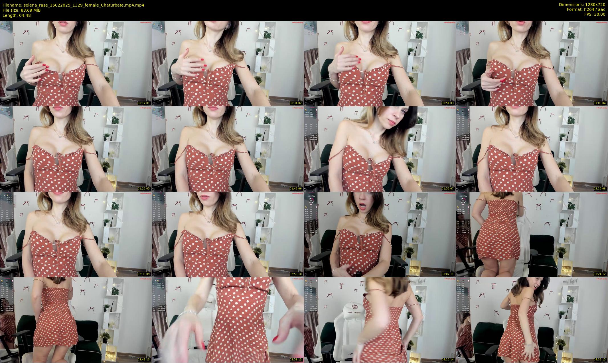 selena_rase — 5 minute Chaturbate female cam show recording, 720p, Feb 16, 2025