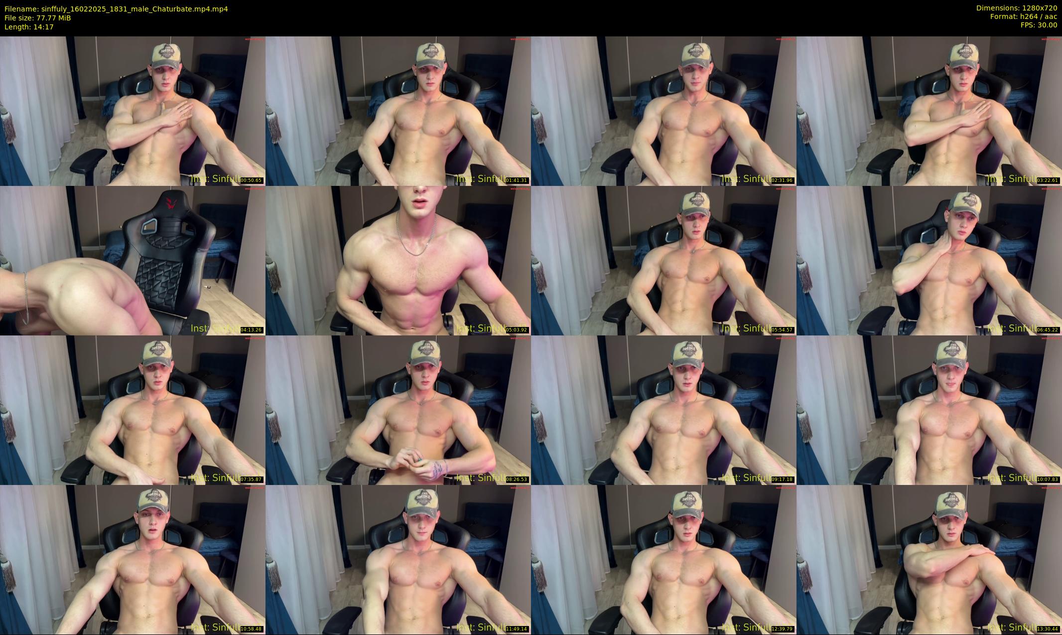 sinffuly — 15 minute Chaturbate male cam show recording, 720p, Feb 16, 2025