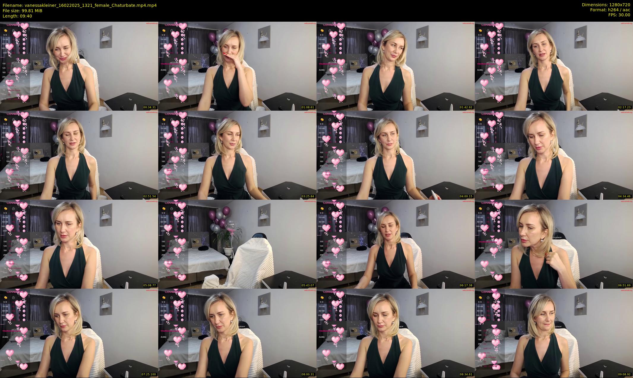 vanessakleiner — 10 minute Chaturbate female cam show recording, 720p, Feb 16, 2025