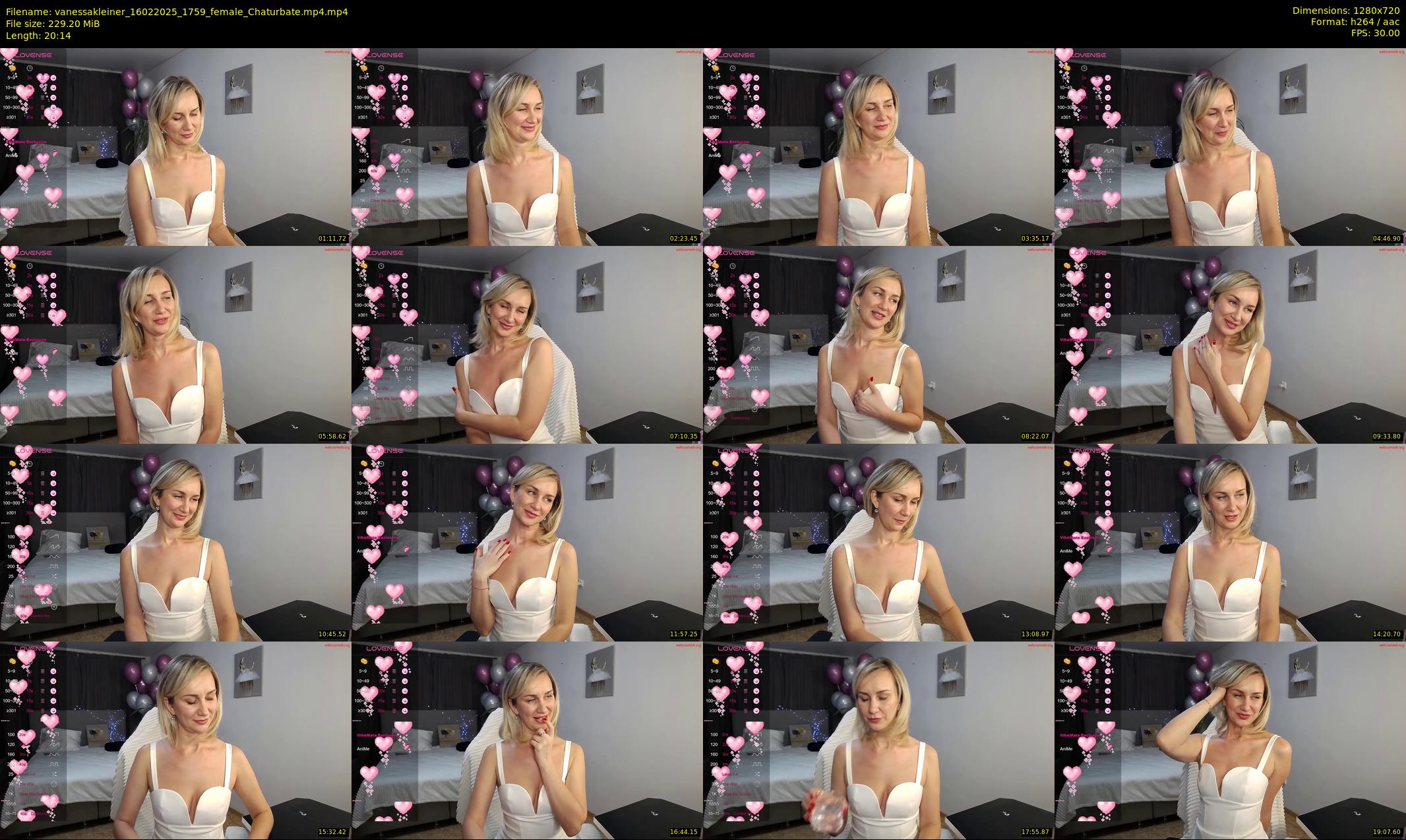 vanessakleiner — 21 minute Chaturbate female cam show recording, 720p, Feb 16, 2025