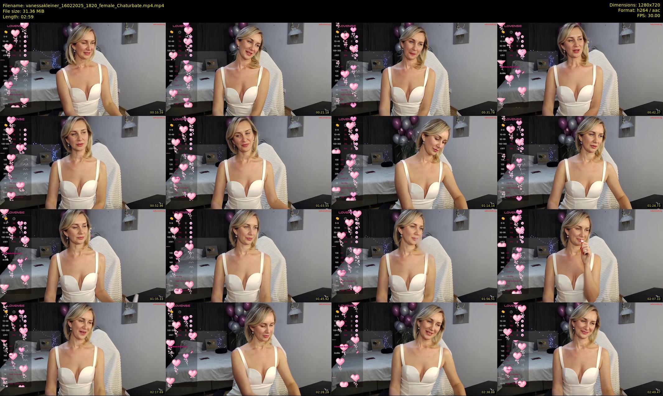 vanessakleiner — 3 minute Chaturbate female cam show recording, 720p, Feb 16, 2025