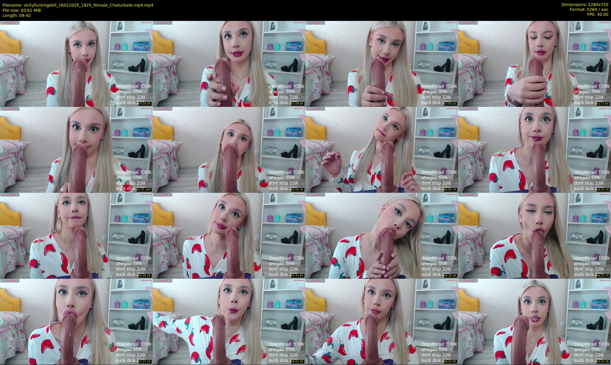 vickyfuckingdoll — 10 minute Chaturbate female cam show recording, 720p, Feb 16, 2025