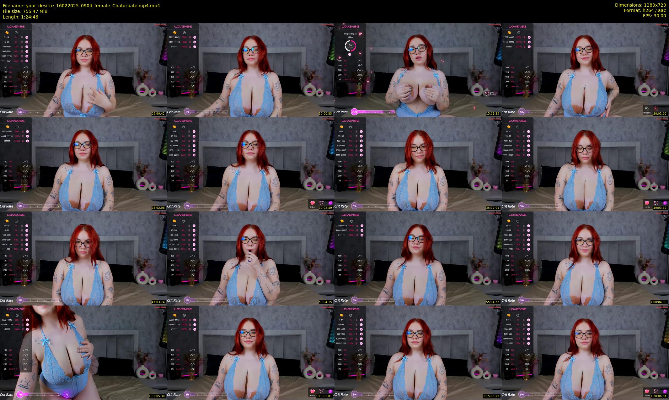 your_desirre — 85 minute Chaturbate female cam show recording, 720p, Feb 16, 2025
