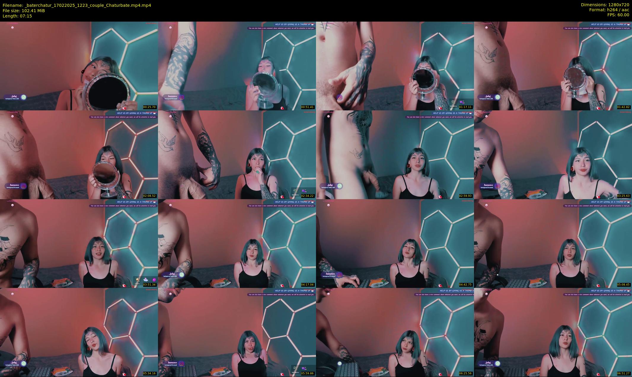 _baterchatur — 8 minute Chaturbate couple cam show recording, 720p, Feb 17, 2025