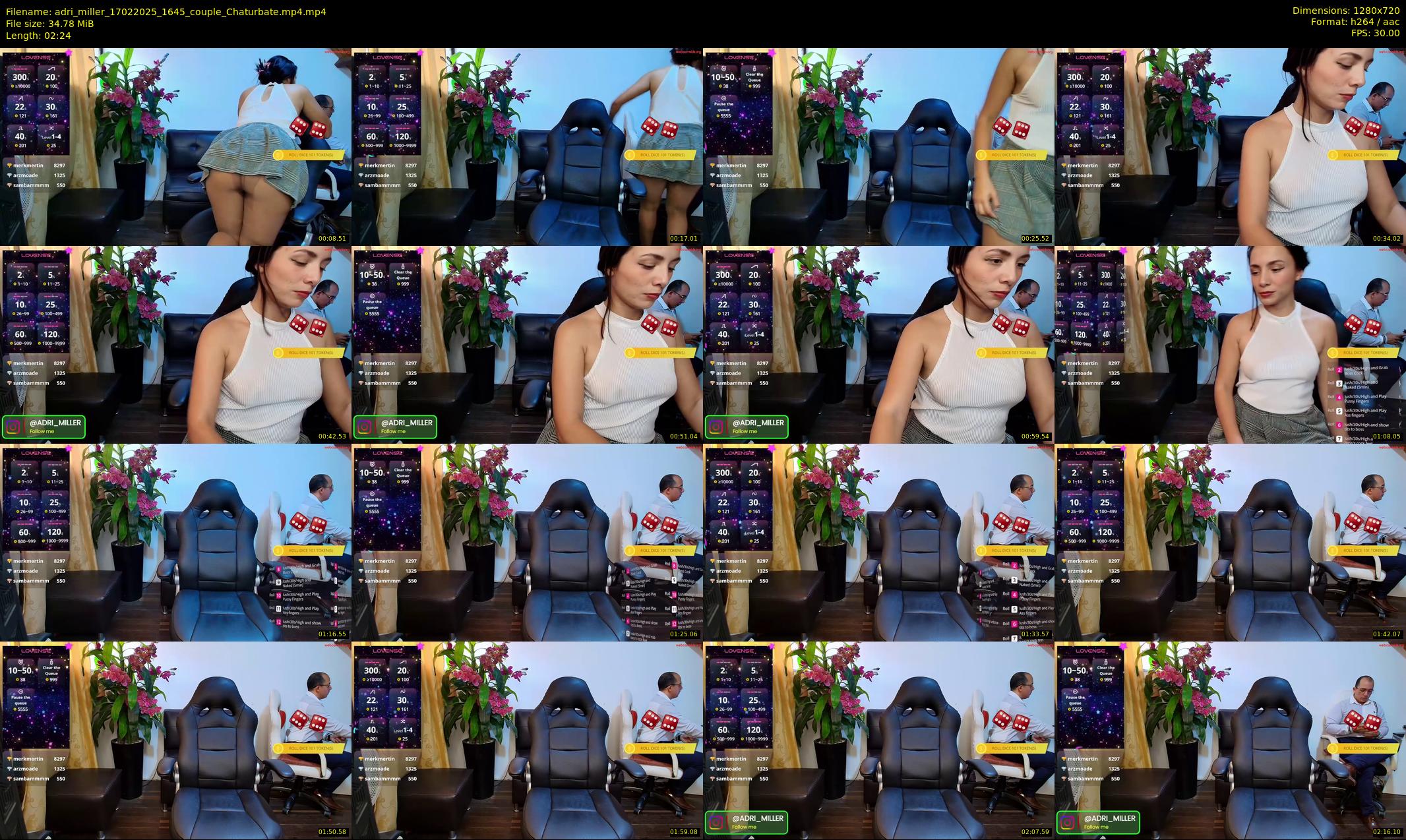 adri_miller — 3 minute Chaturbate couple cam show recording, 720p, Feb 17, 2025
