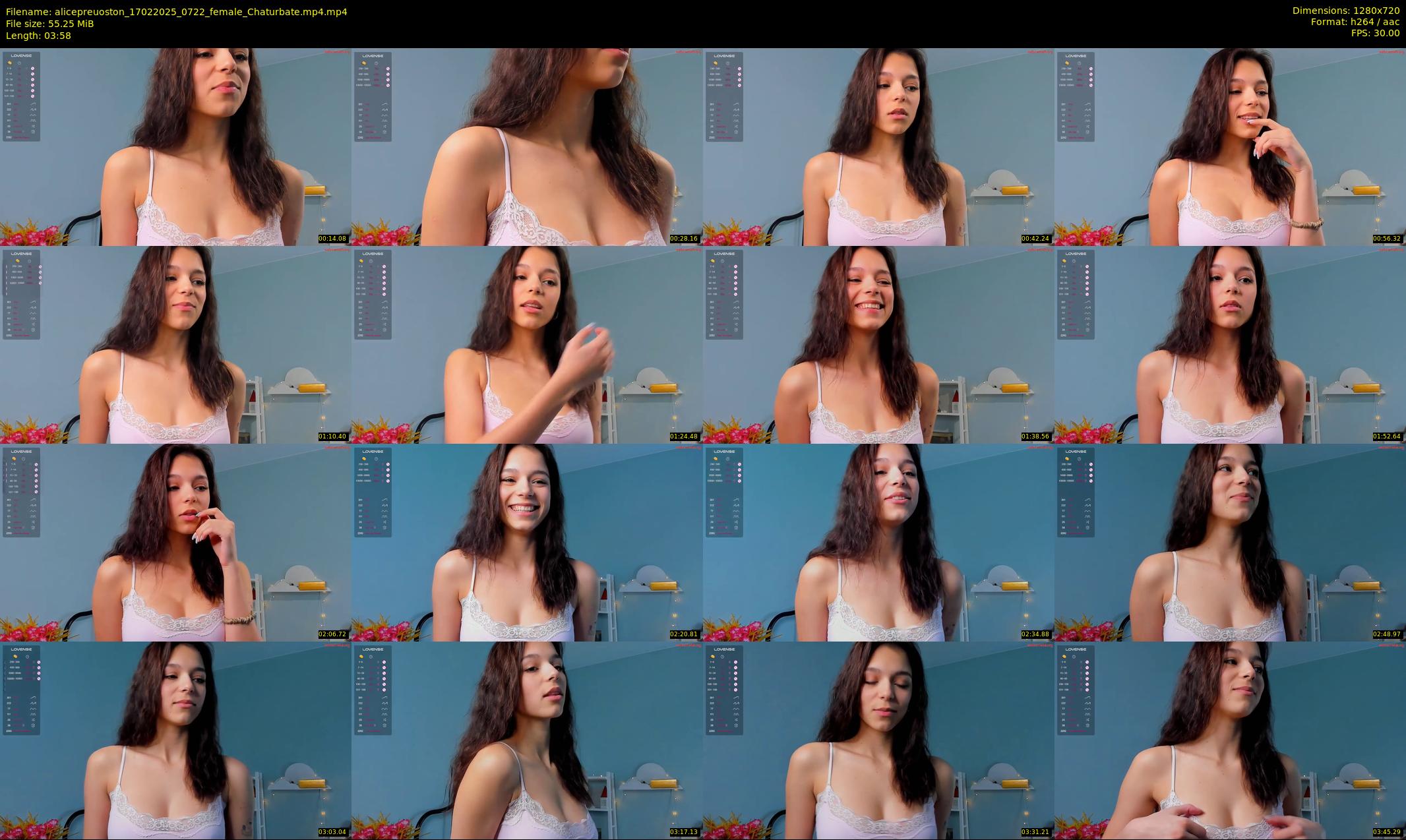 alicepreuoston — 4 minute Chaturbate female cam show recording, 720p, Feb 17, 2025