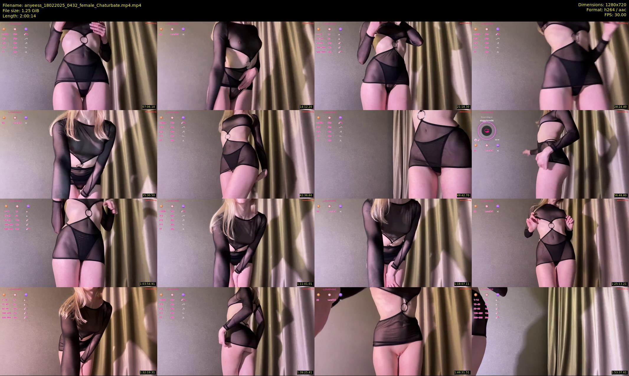anyeess — 121 minute Chaturbate female cam show recording, 720p, Feb 18, 2025