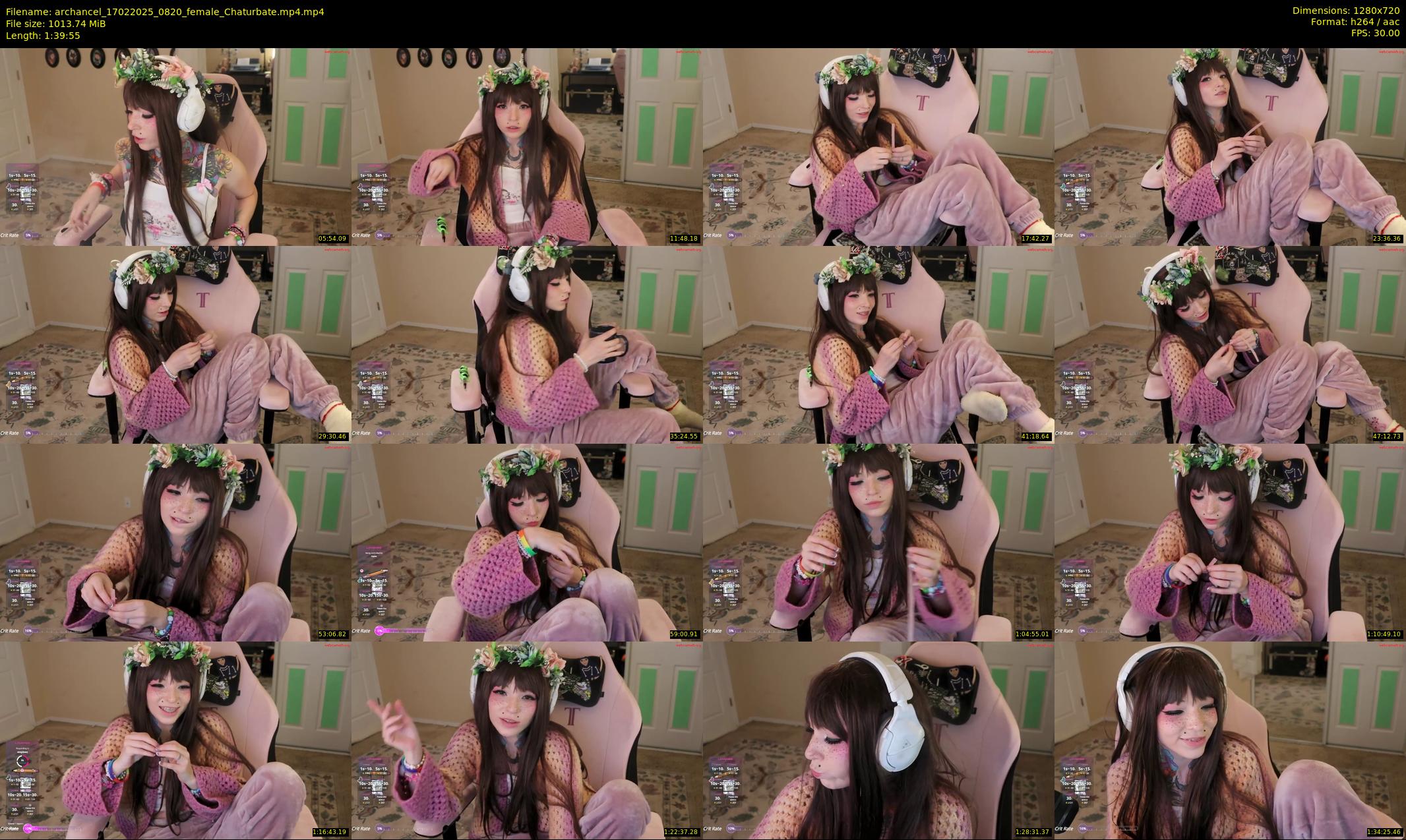 archancel — 100 minute Chaturbate female cam show recording, 720p, Feb 17, 2025