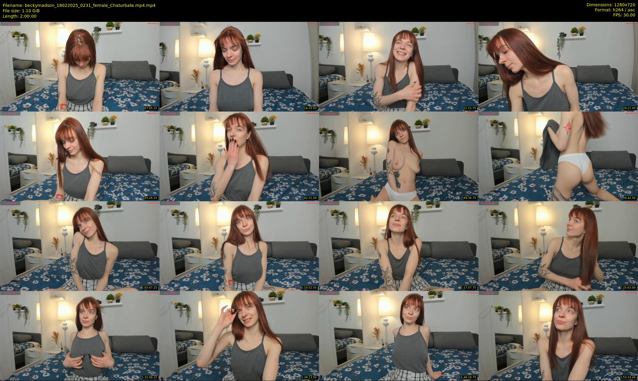 beckymadson — 120 minute Chaturbate female cam show recording, 720p, Feb 18, 2025