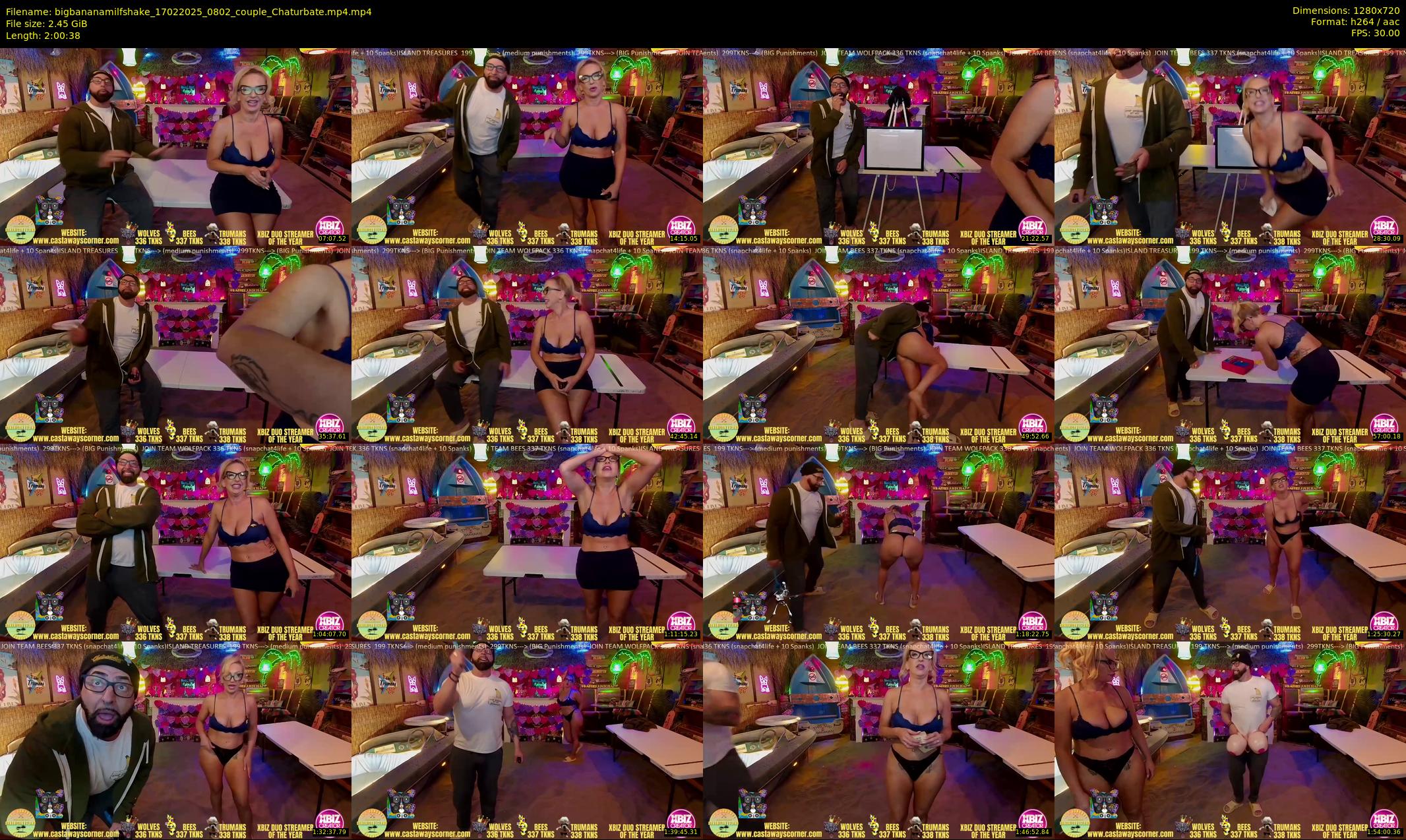bigbananamilfshake — 121 minute Chaturbate couple cam show recording, 720p, Feb 17, 2025