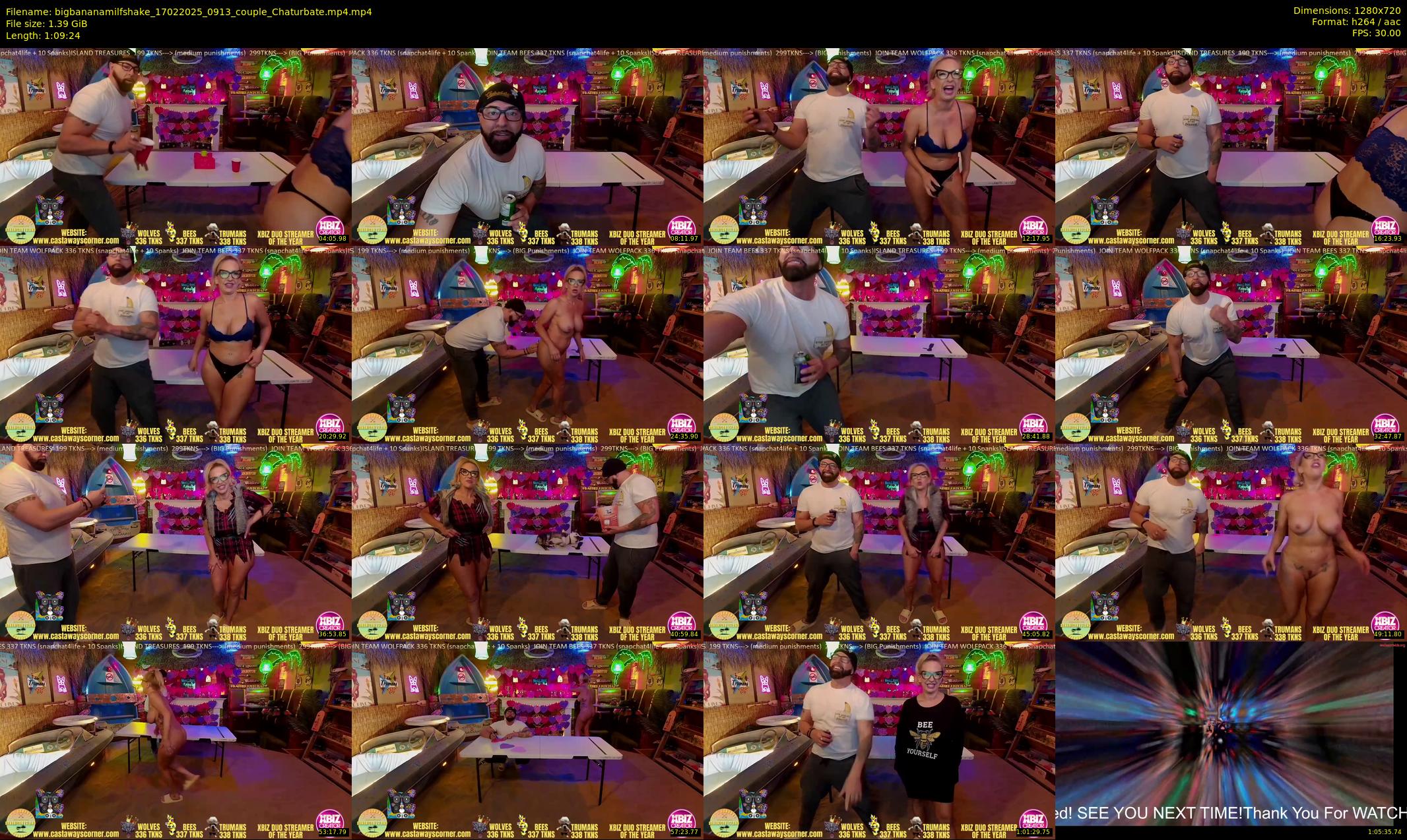 bigbananamilfshake — 70 minute Chaturbate couple cam show recording, 720p, Feb 17, 2025