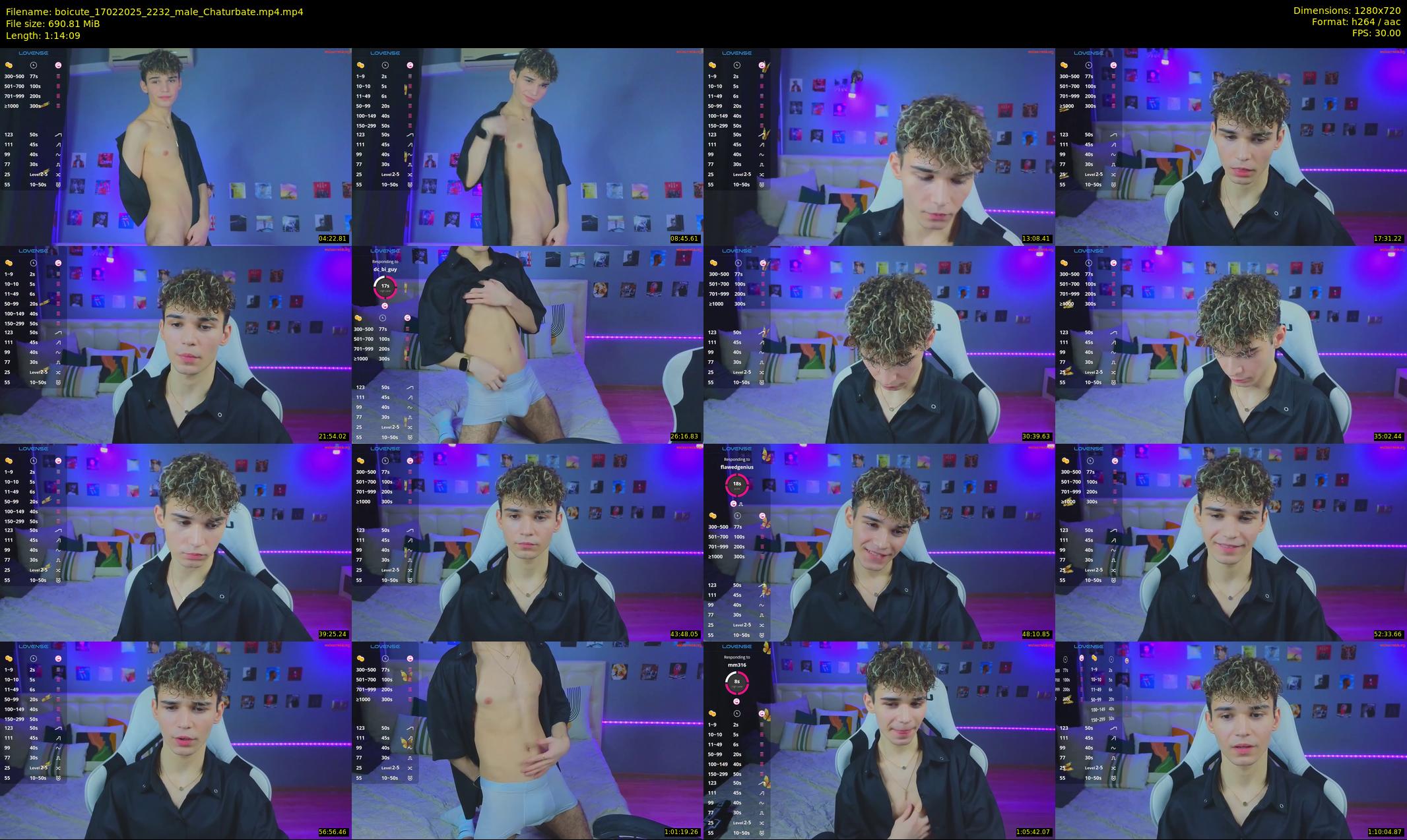 boicute — 75 minute Chaturbate male cam show recording, 720p, Feb 17, 2025