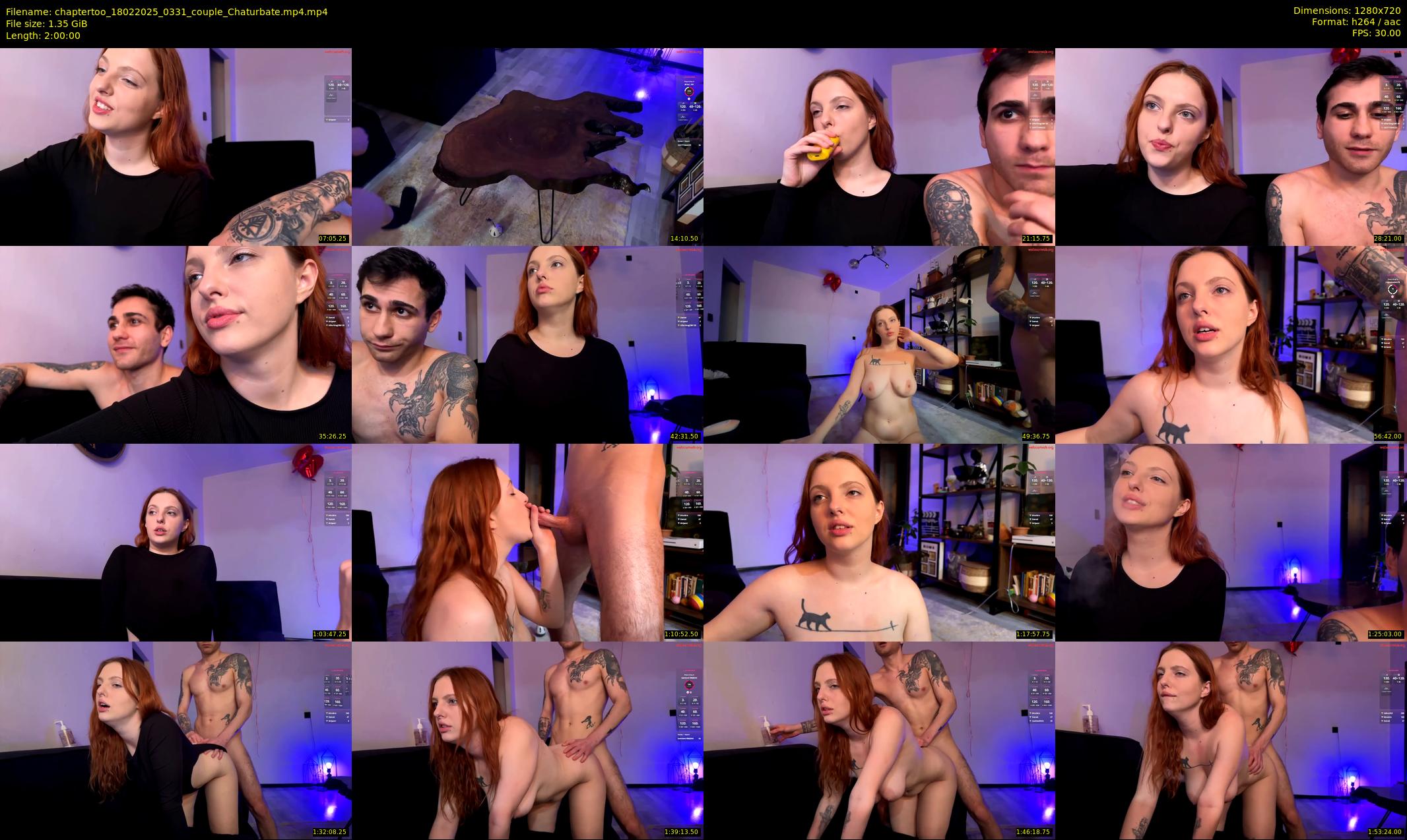 chaptertoo — 120 minute Chaturbate couple cam show recording, 720p, Feb 18, 2025
