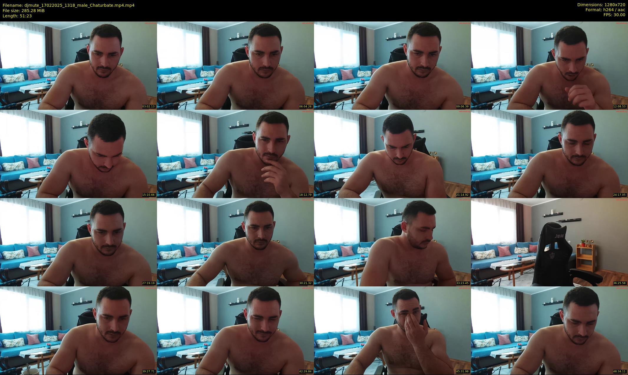 djmute — 52 minute Chaturbate male cam show recording, 720p, Feb 17, 2025