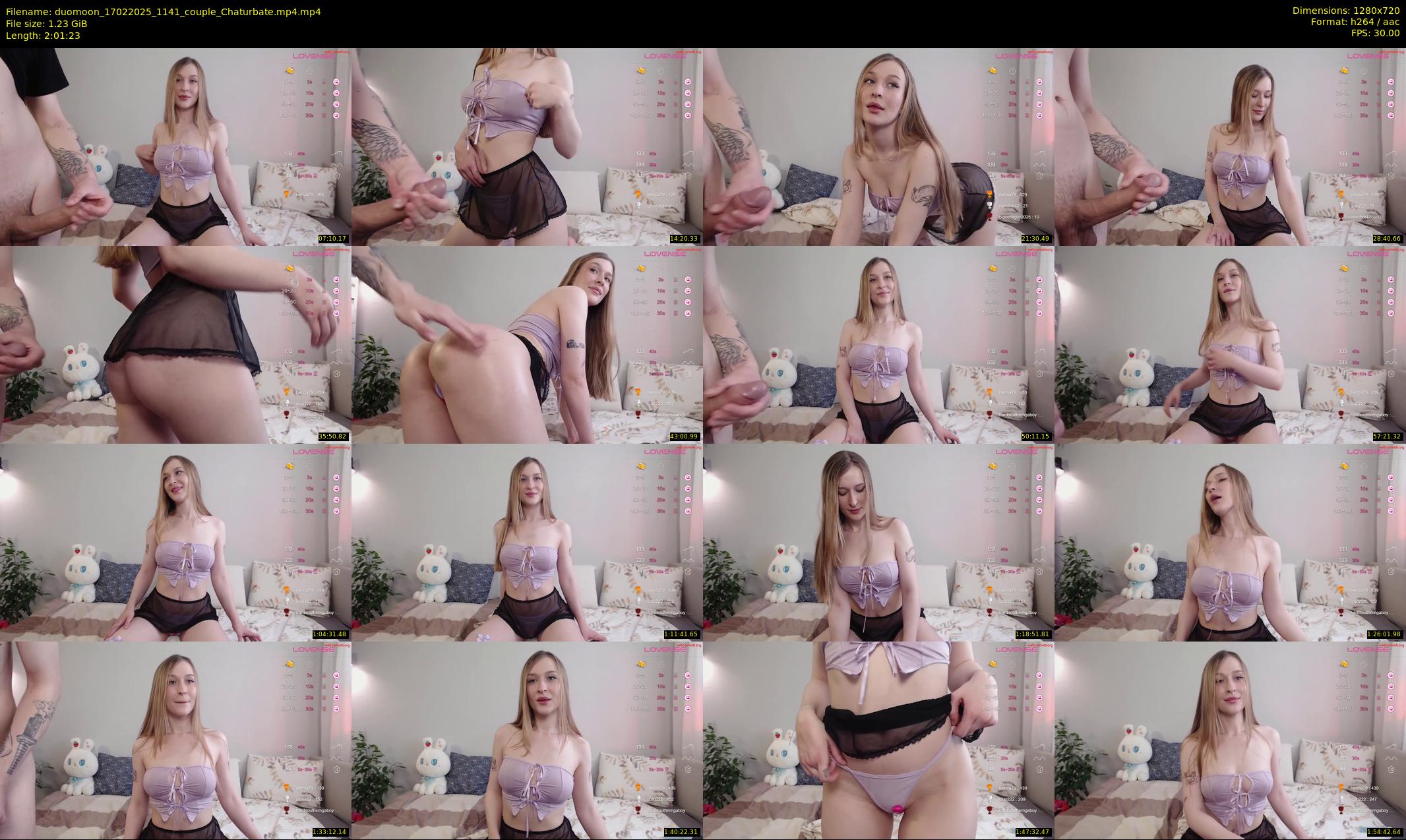 duomoon — 122 minute Chaturbate couple cam show recording, 720p, Feb 17, 2025
