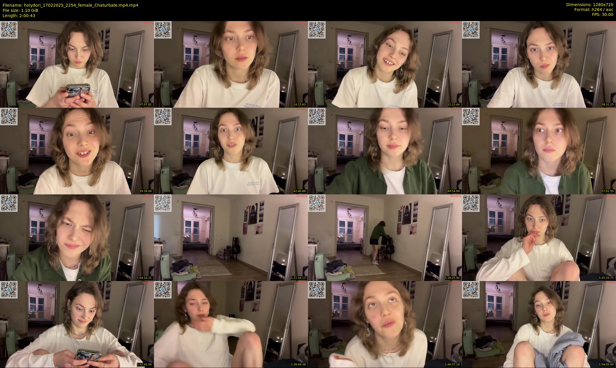 holydori — 121 minute Chaturbate female cam show recording, 720p, Feb 17, 2025