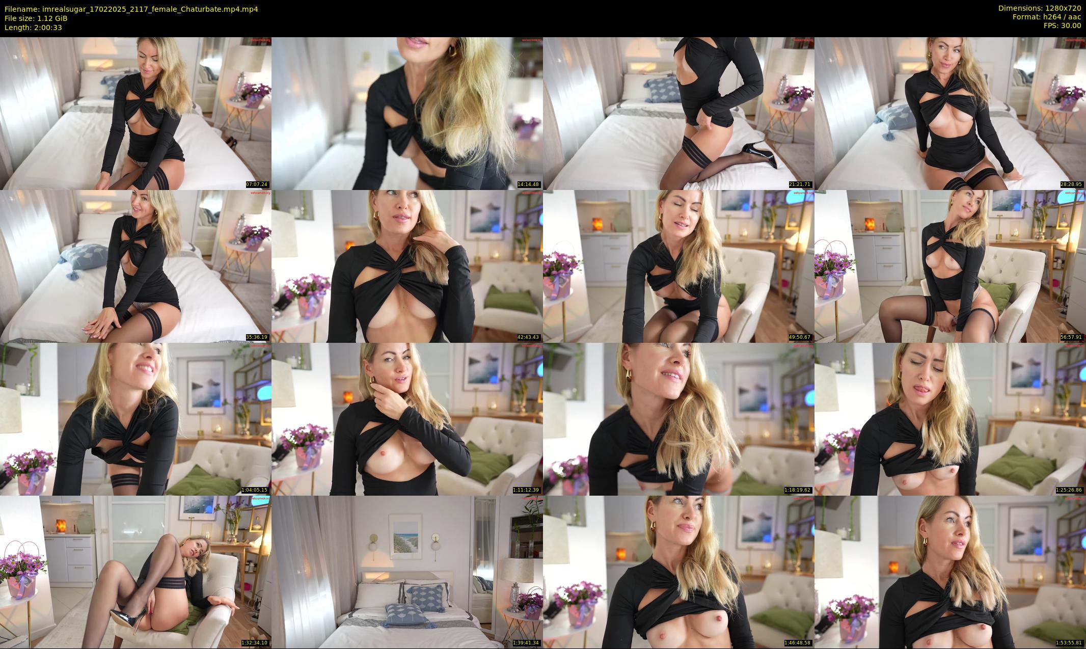 imrealsugar — 121 minute Chaturbate female cam show recording, 720p, Feb 17, 2025