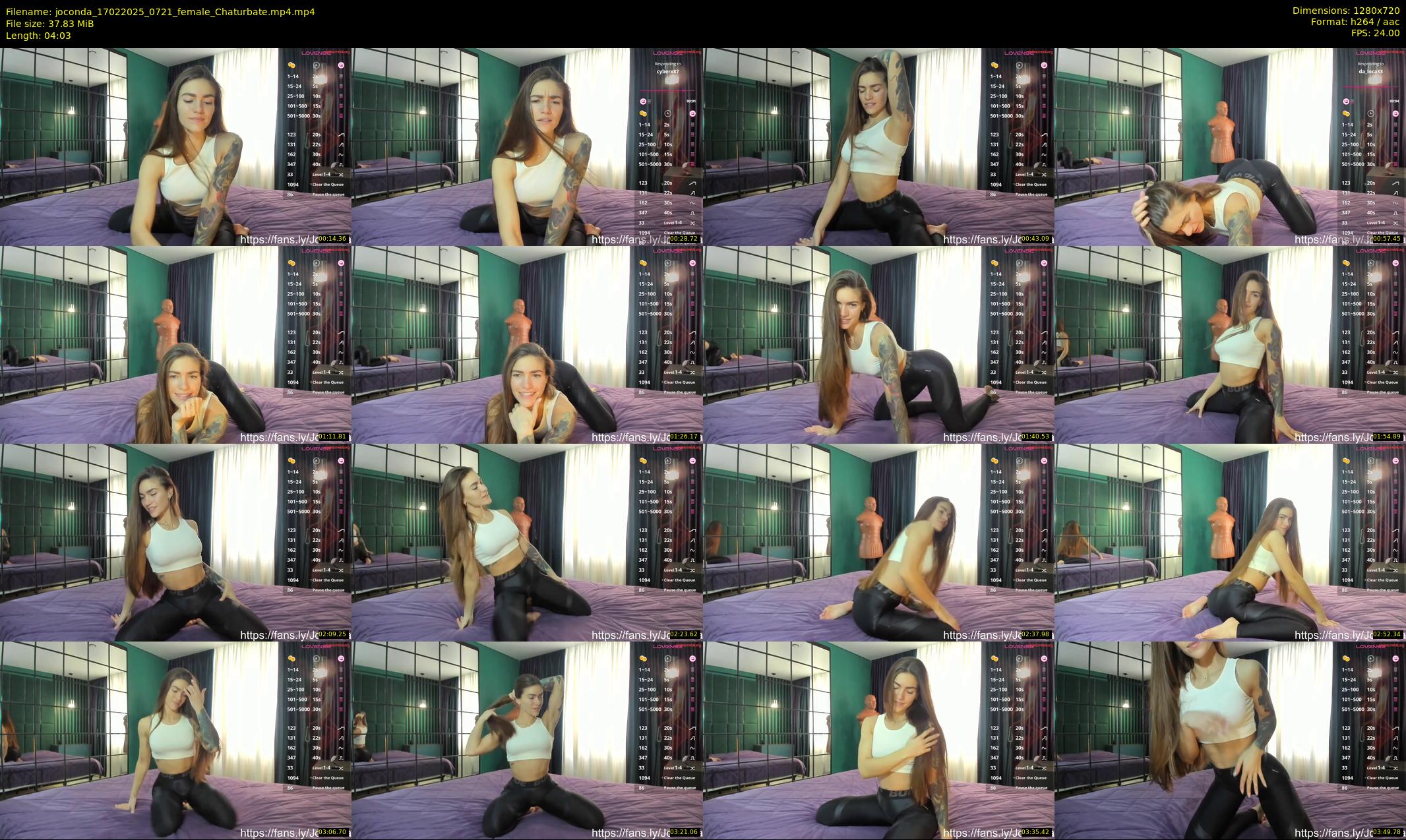 joconda — 5 minute Chaturbate female cam show recording, 720p, Feb 17, 2025