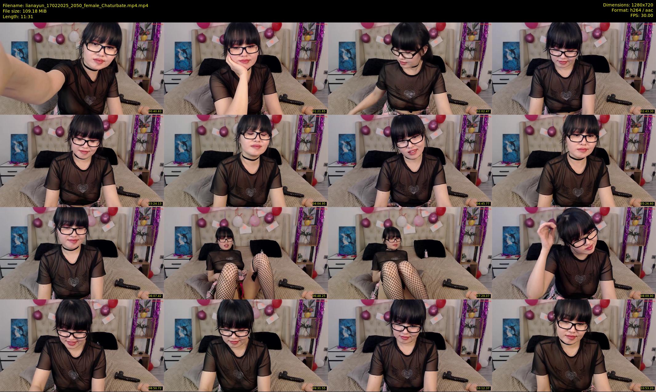 lianayun — 12 minute Chaturbate female cam show recording, 720p, Feb 17, 2025