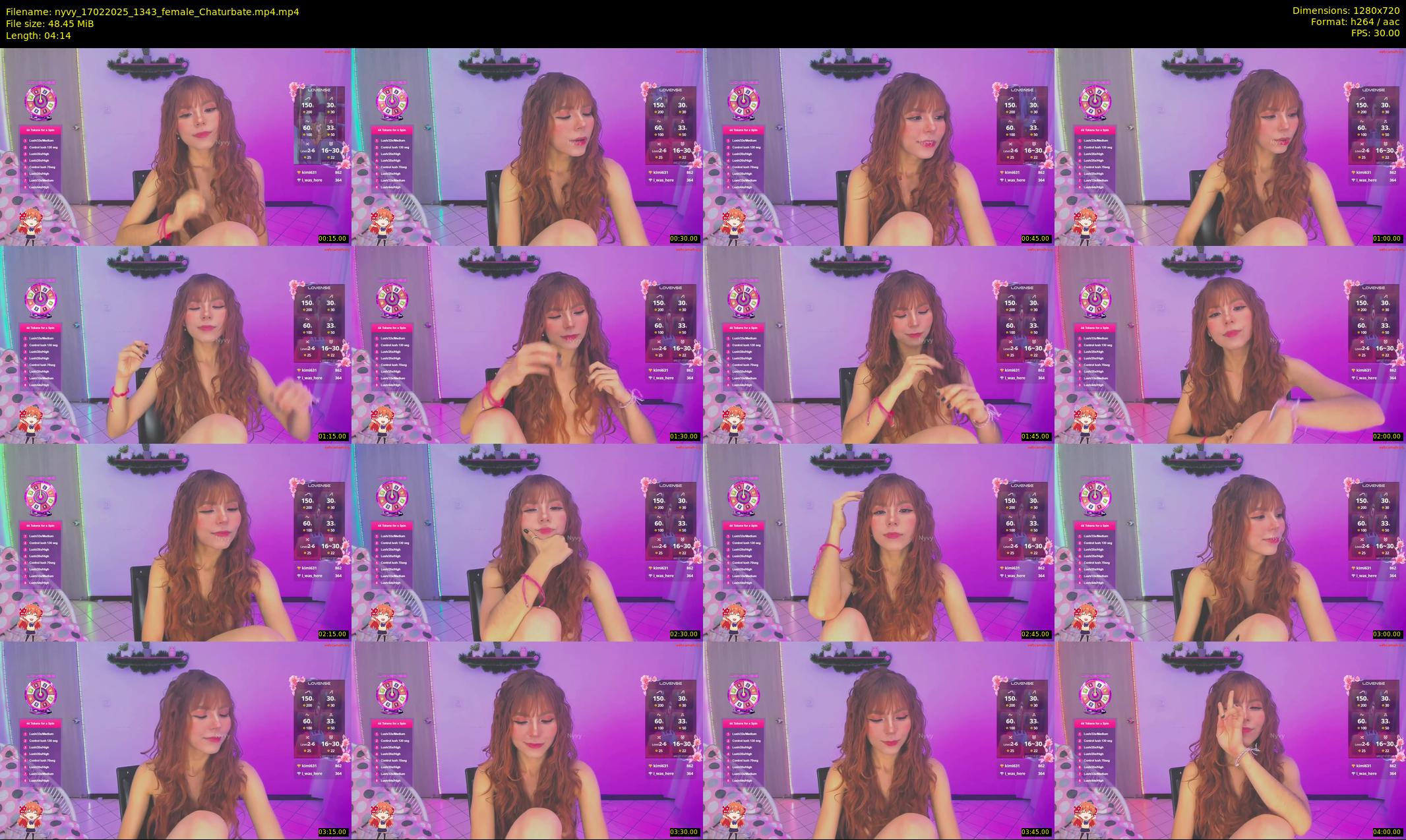 nyvy — 5 minute Chaturbate female cam show recording, 720p, Feb 17, 2025