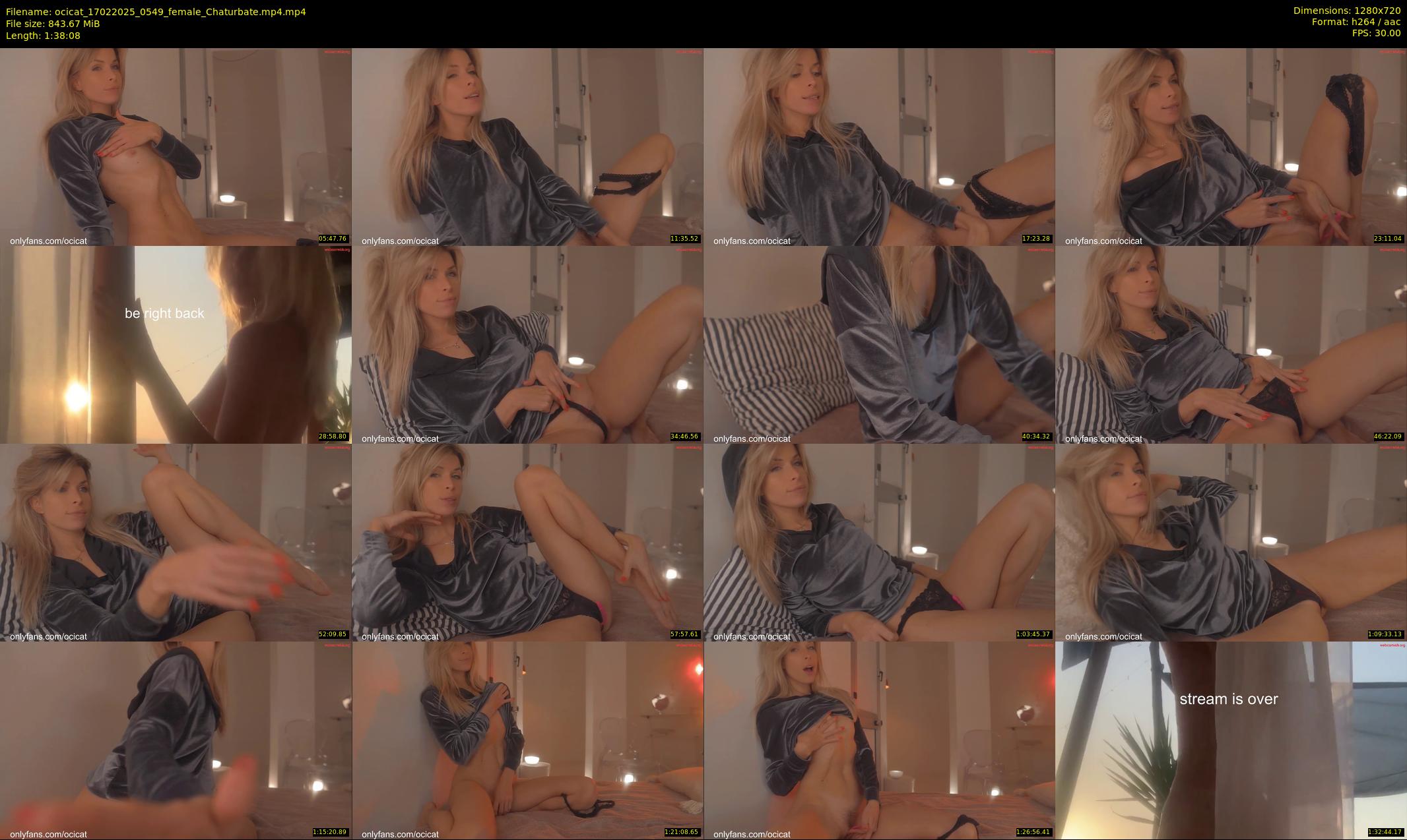 ocicat — 99 minute Chaturbate female cam show recording, 720p, Feb 17, 2025