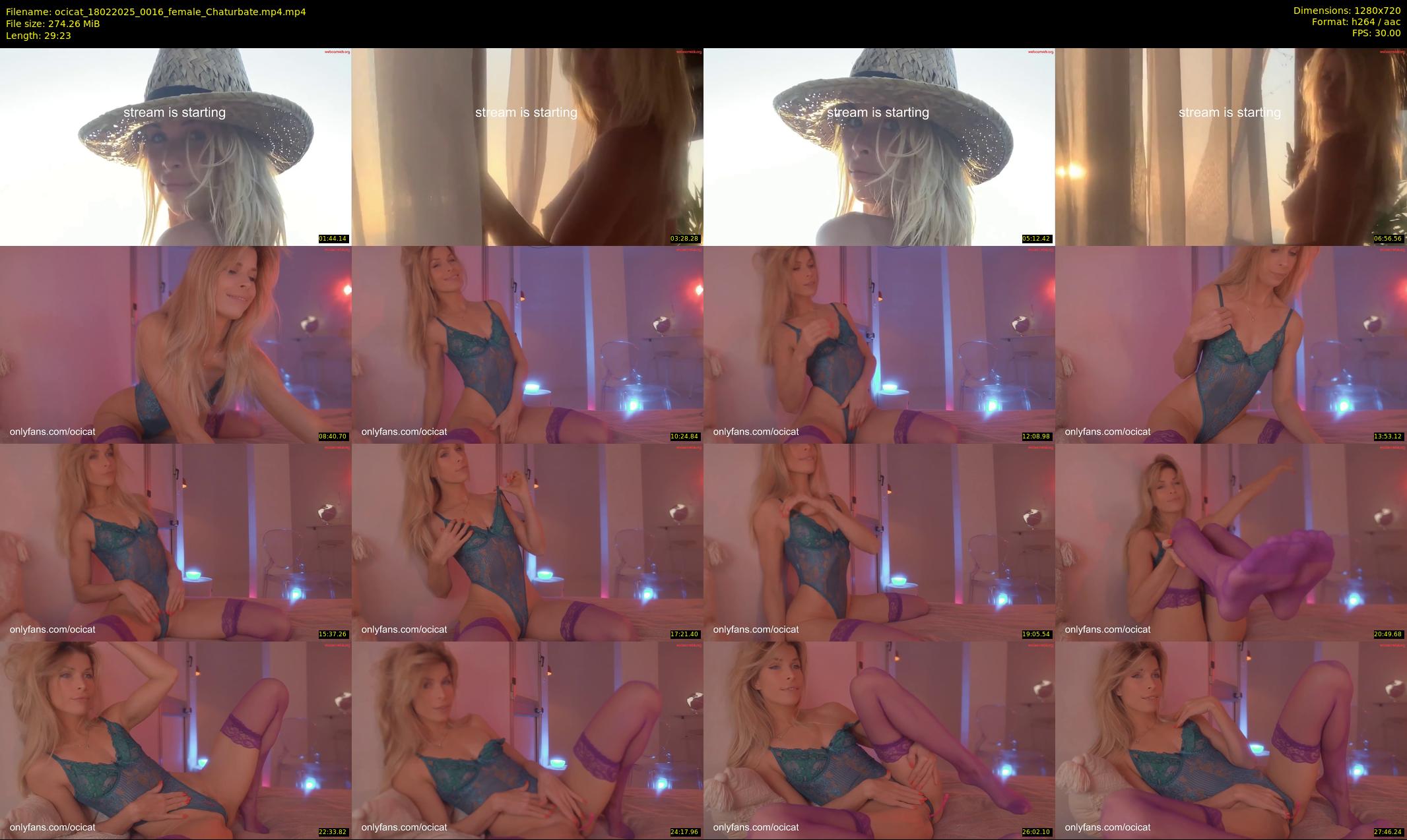 ocicat — 30 minute Chaturbate female cam show recording, 720p, Feb 18, 2025
