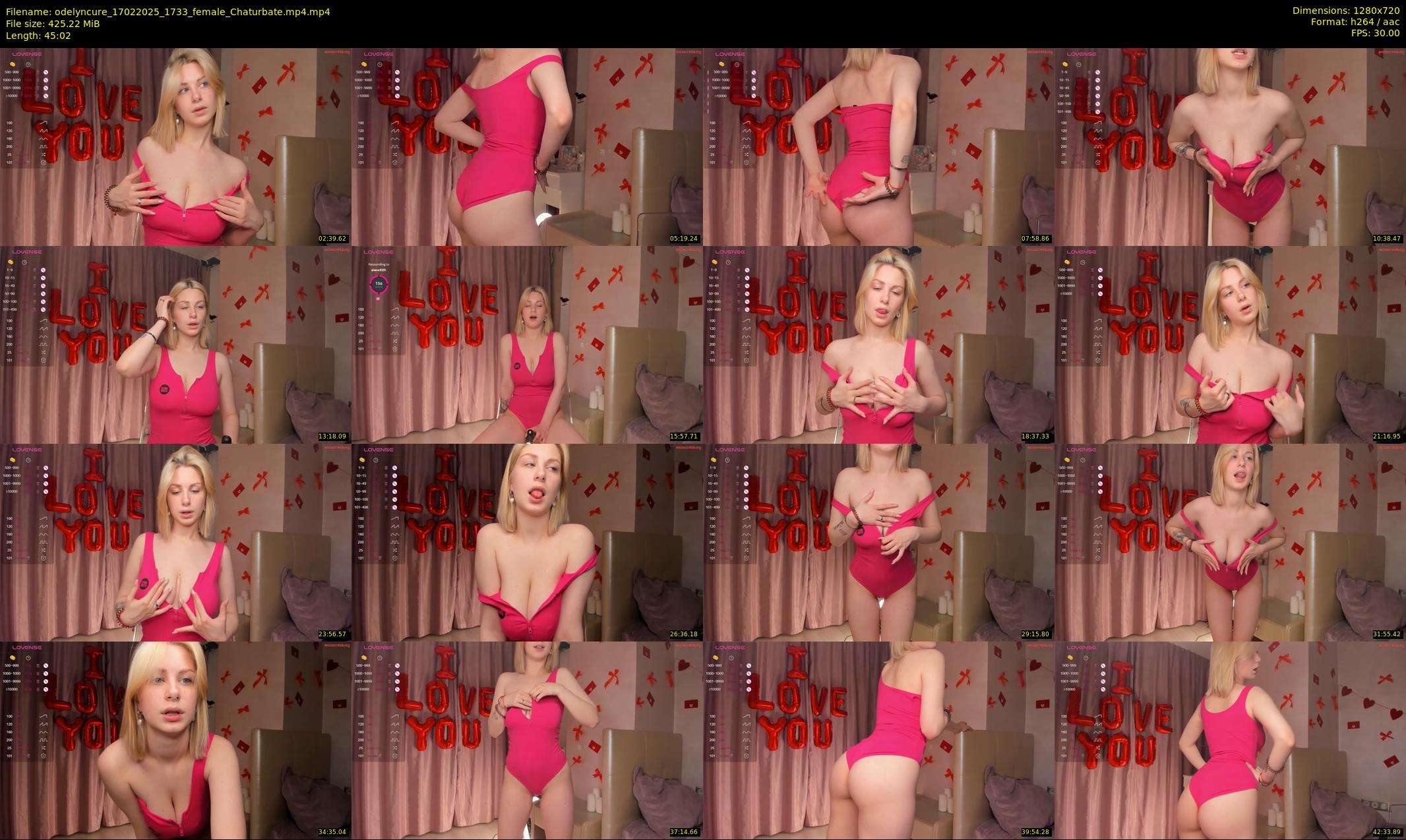 odelyncure — 46 minute Chaturbate female cam show recording, 720p, Feb 17, 2025