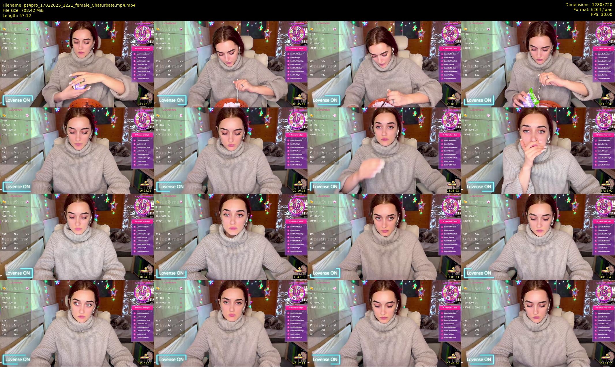 ps4pro — 58 minute Chaturbate female cam show recording, 720p, Feb 17, 2025