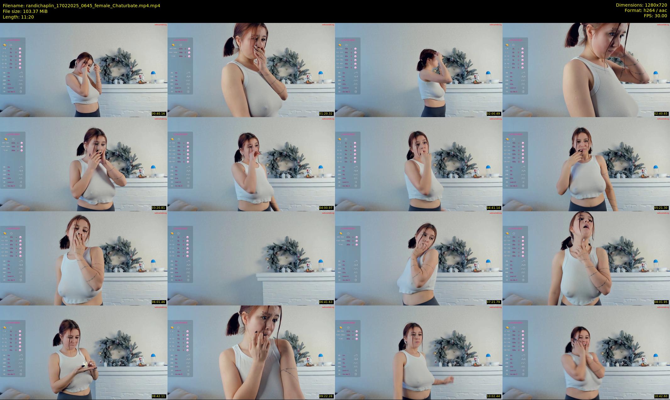 randichaplin — 12 minute Chaturbate female cam show recording, 720p, Feb 17, 2025