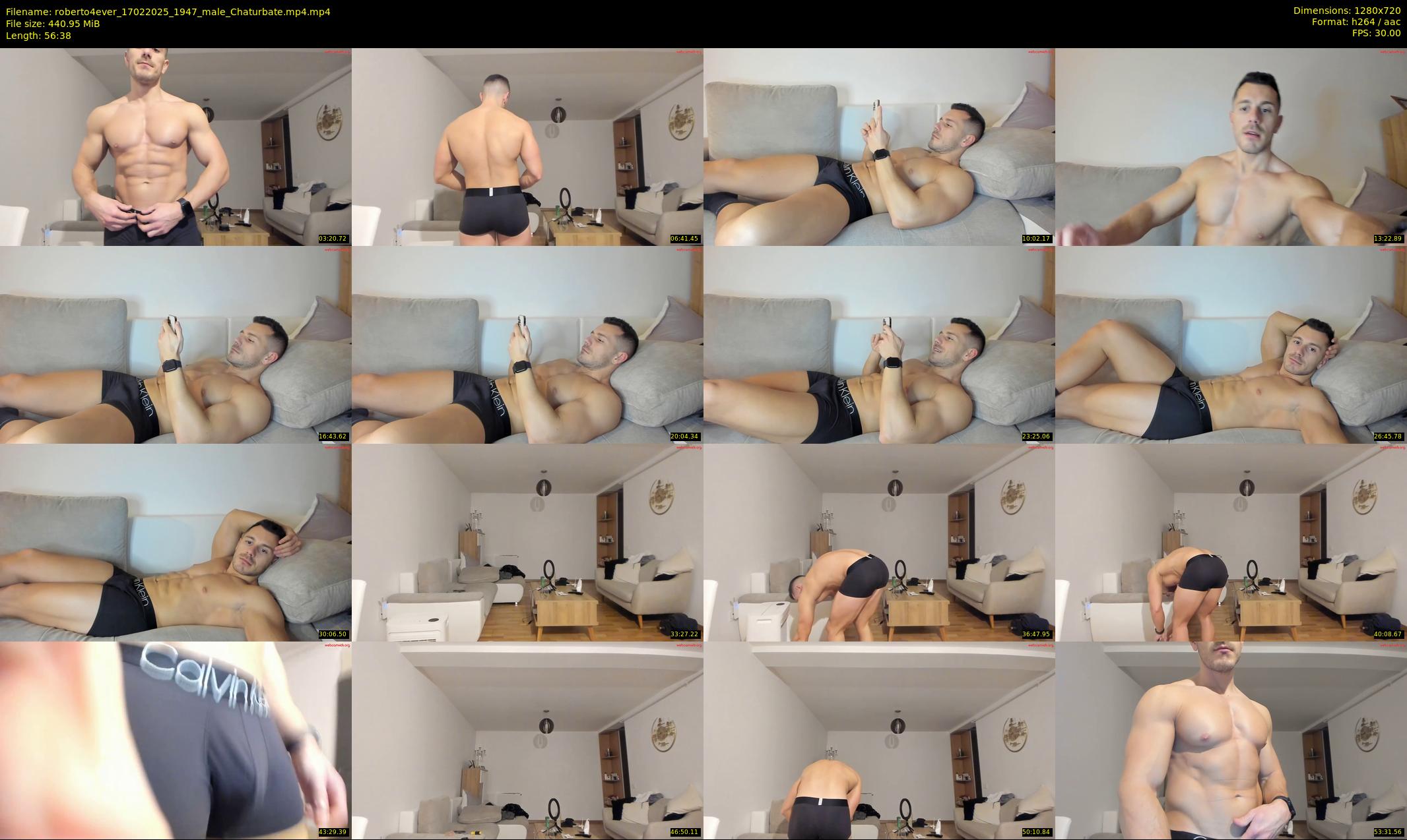 roberto4ever — 57 minute Chaturbate male cam show recording, 720p, Feb 17, 2025