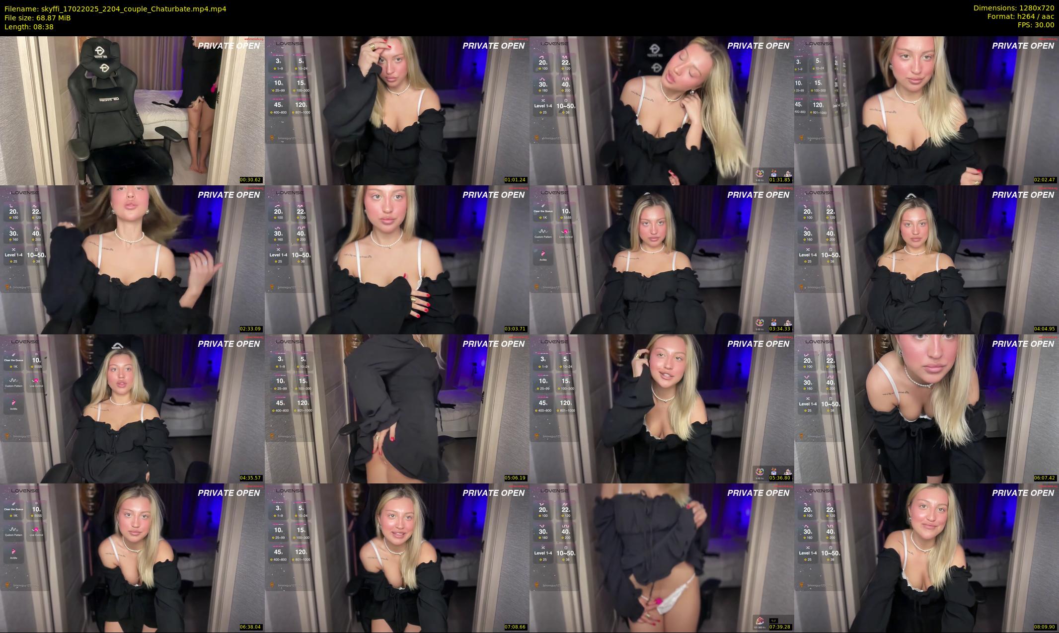 skyffi — 9 minute Chaturbate couple cam show recording, 720p, Feb 17, 2025