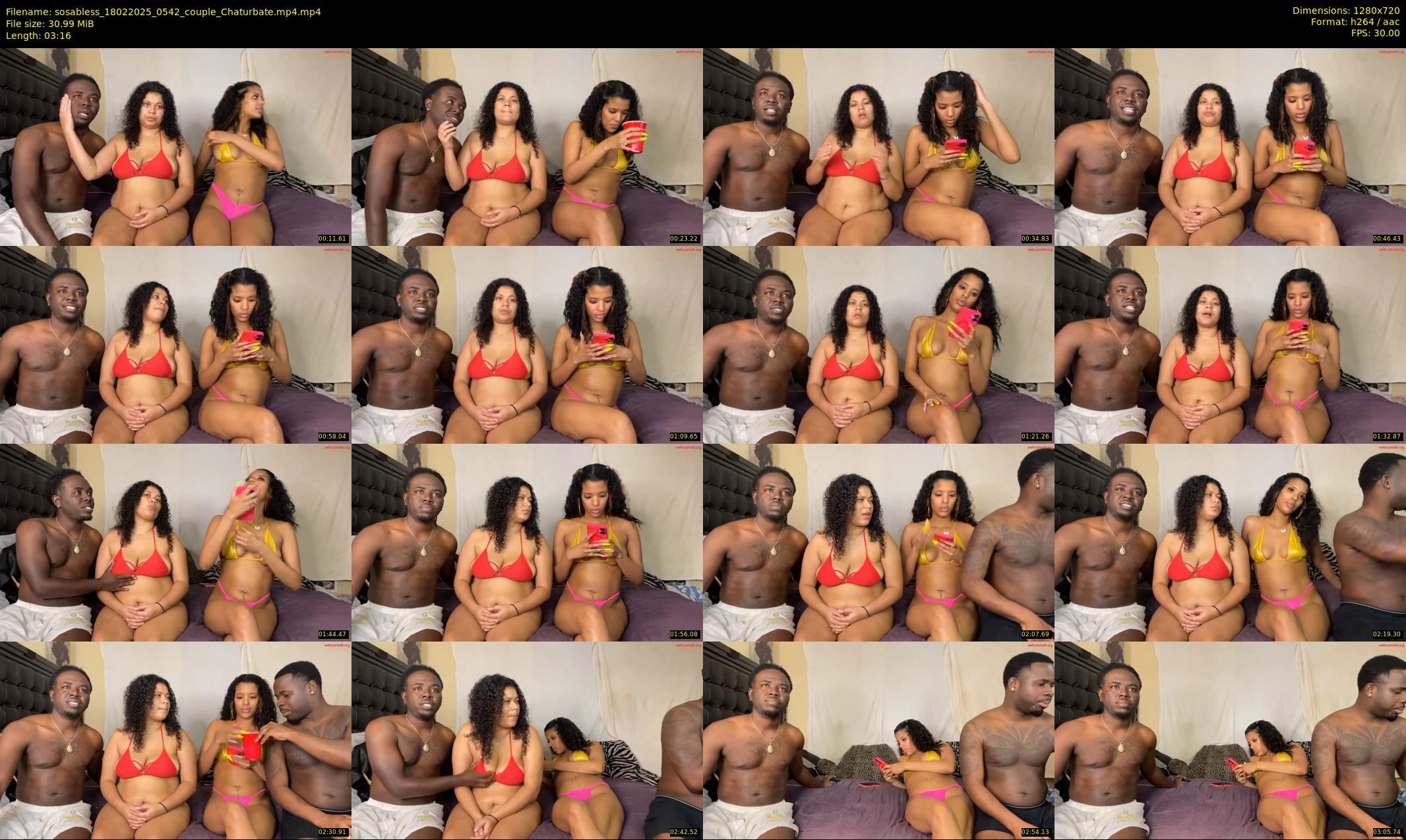 sosabless — 4 minute Chaturbate couple cam show recording, 720p, Feb 18, 2025